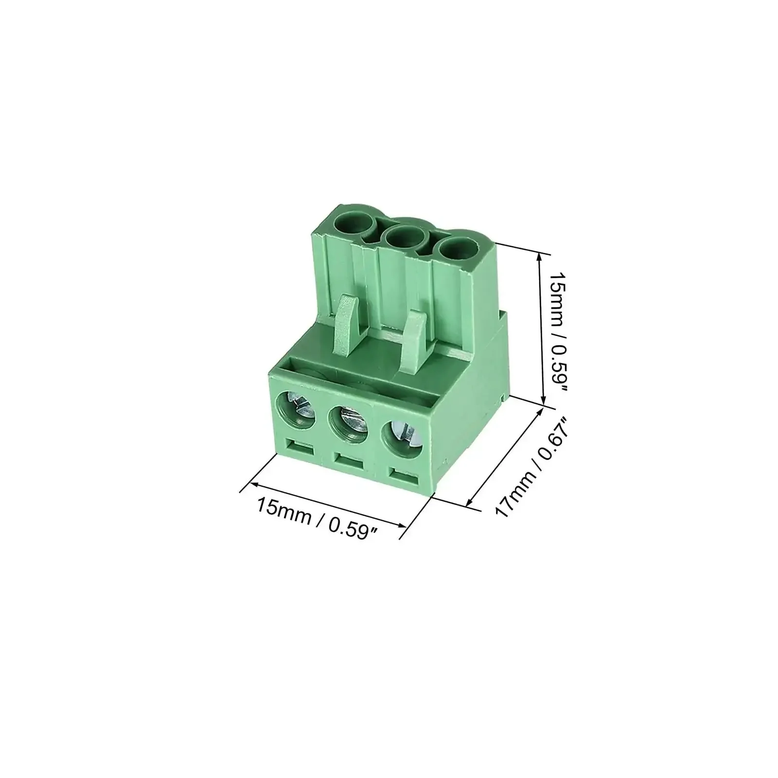 20 Pcs 3 Pin 5.08mm Pitch Pluggable PCB Angle Screw Terminal Block Plug Connector Socket Panel Mount DIY Kit 28 12AWG Wire AC 300V 10A Quick Release Screws Snaps Together for Easy Wiring - Image 5