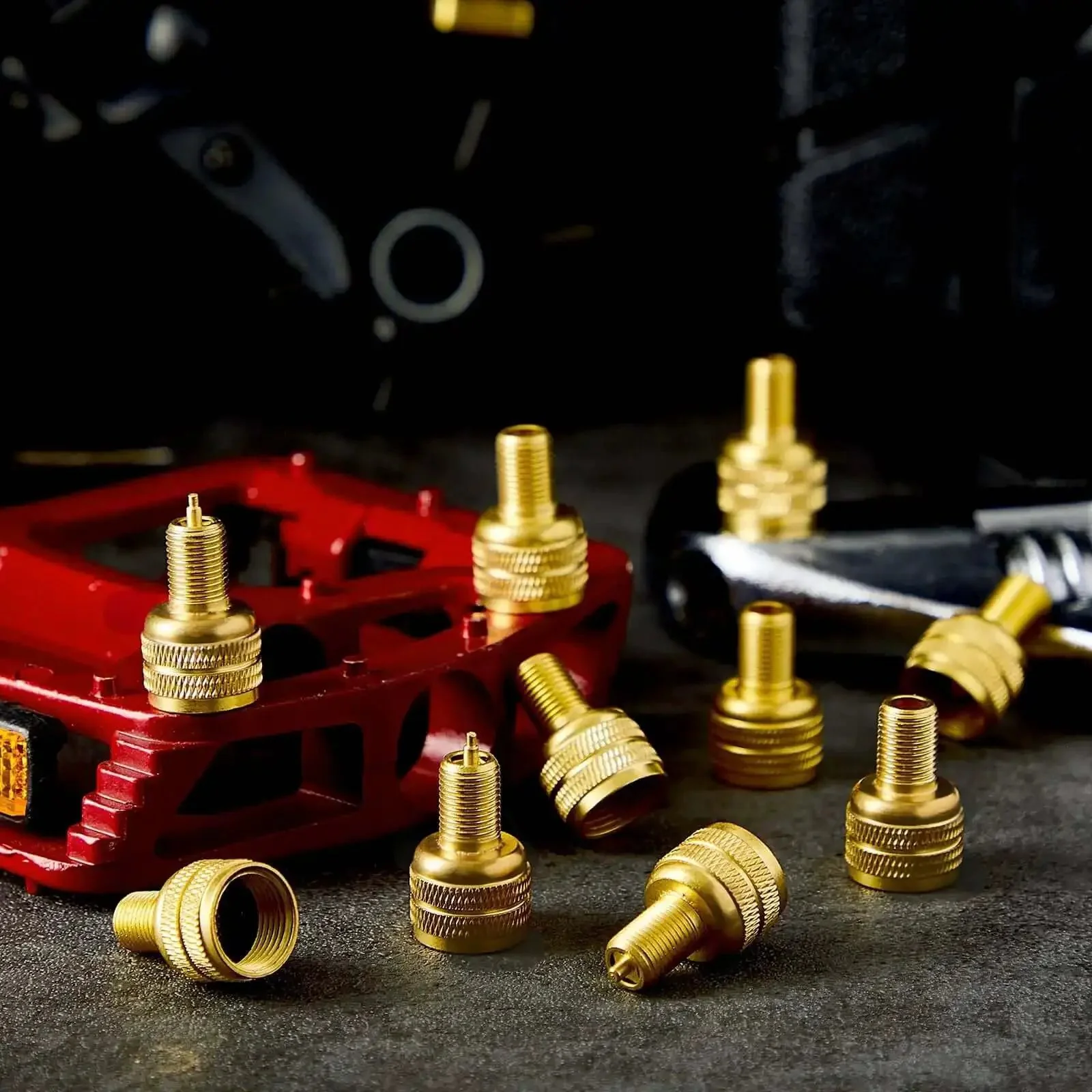 20 Pcs Large Bore Tire Valve Adapters Brass 22mm External Stem Reducers Connectors In Gold Heavy Duty Performance Durable And Easy Install For Cars, Trucks, Motorcycles And Tires - Image 5