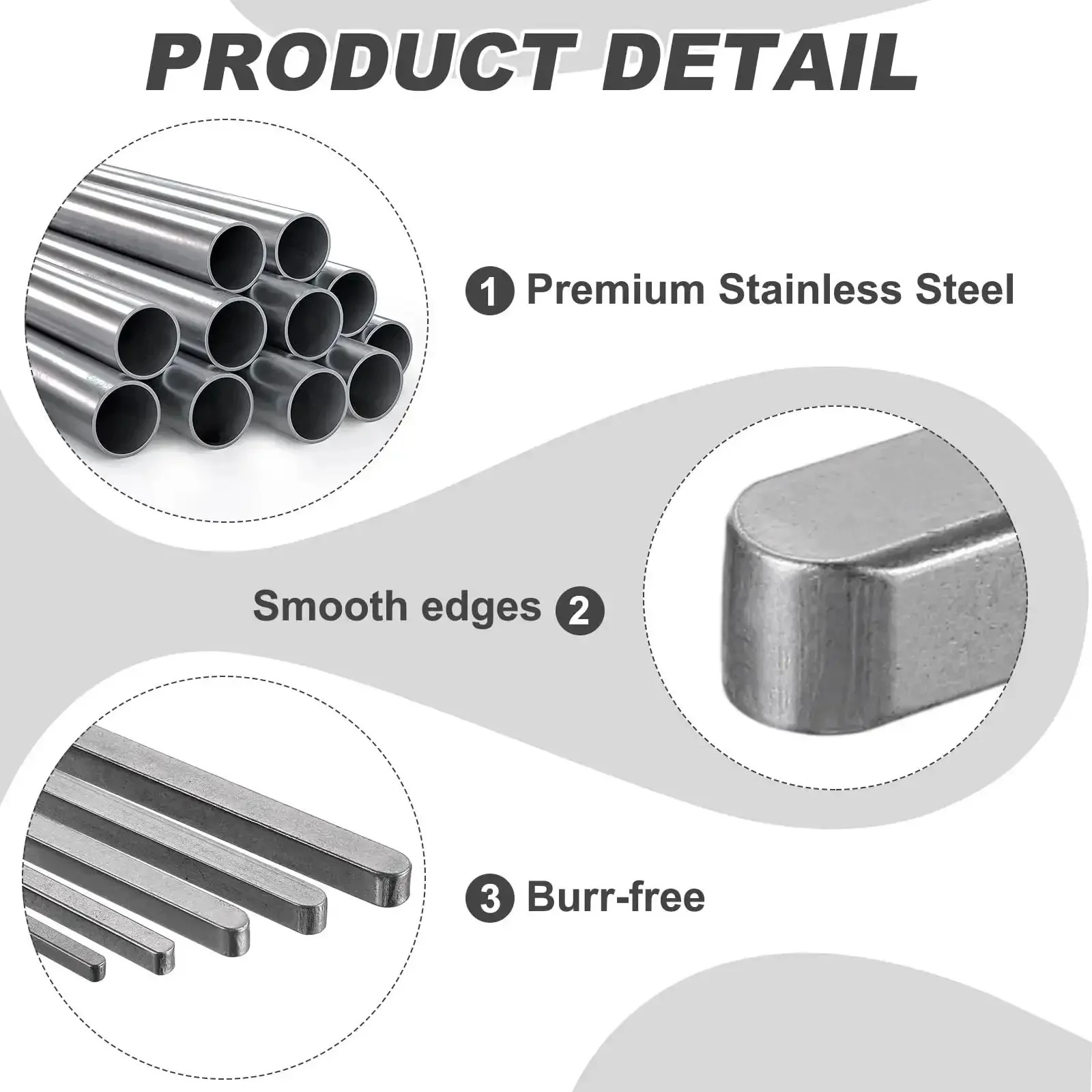 20 Pcs Round Ended Feather Keys 40x10x8 Millimeter Carbon Steel Drive Shaft Parallel Keys Keyway Stock Assortment For Mechanical Fasteners Industry For Industrial Use - Image 5