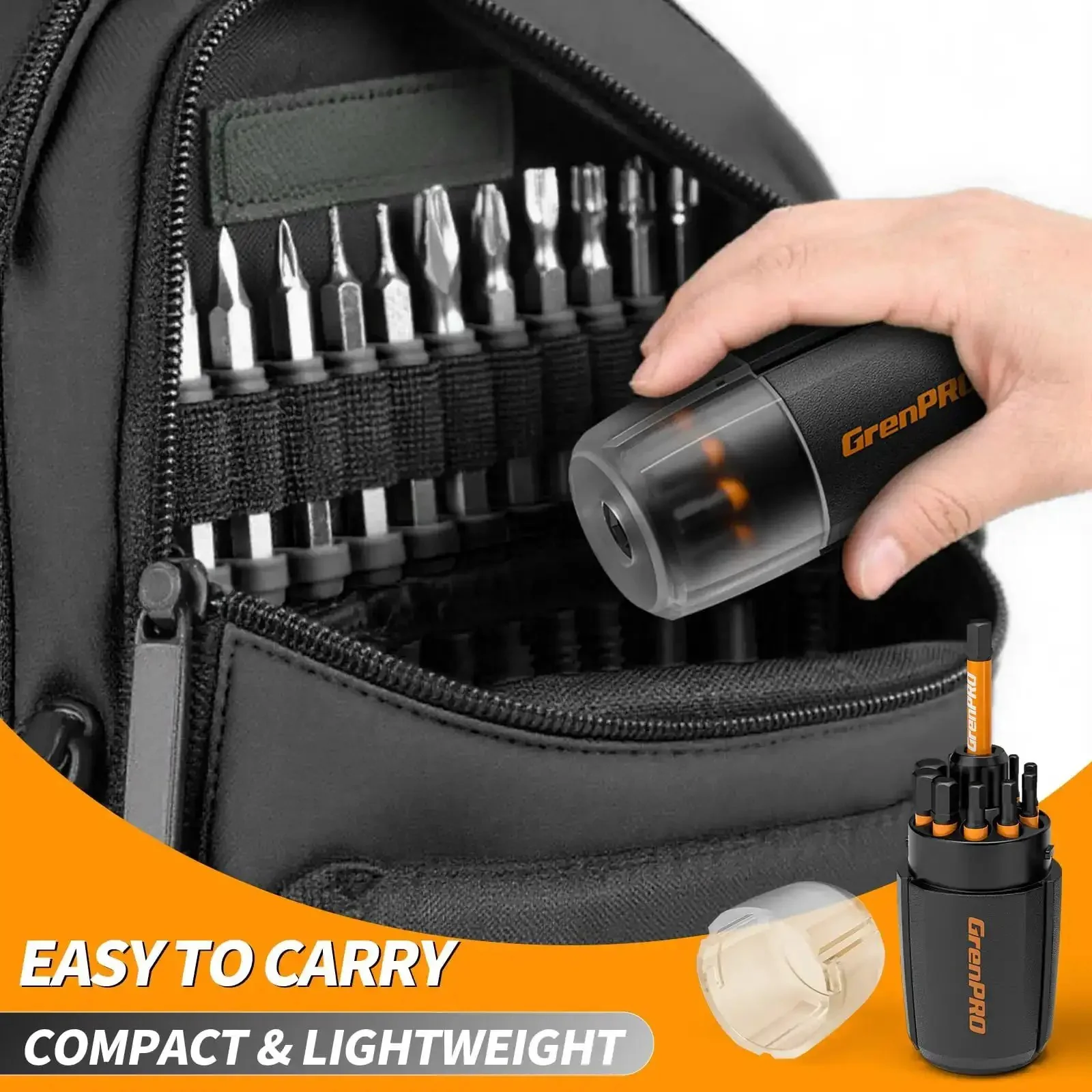 20 Piece Allen Wrench And Hex Drill Bit Set With Storage Organizer Pro Grade S2 Steel Heavy Duty Impact Driver Bits Quarter Inch Hex Bits CNC Machined Tips With Magnetic Hold - Image 3