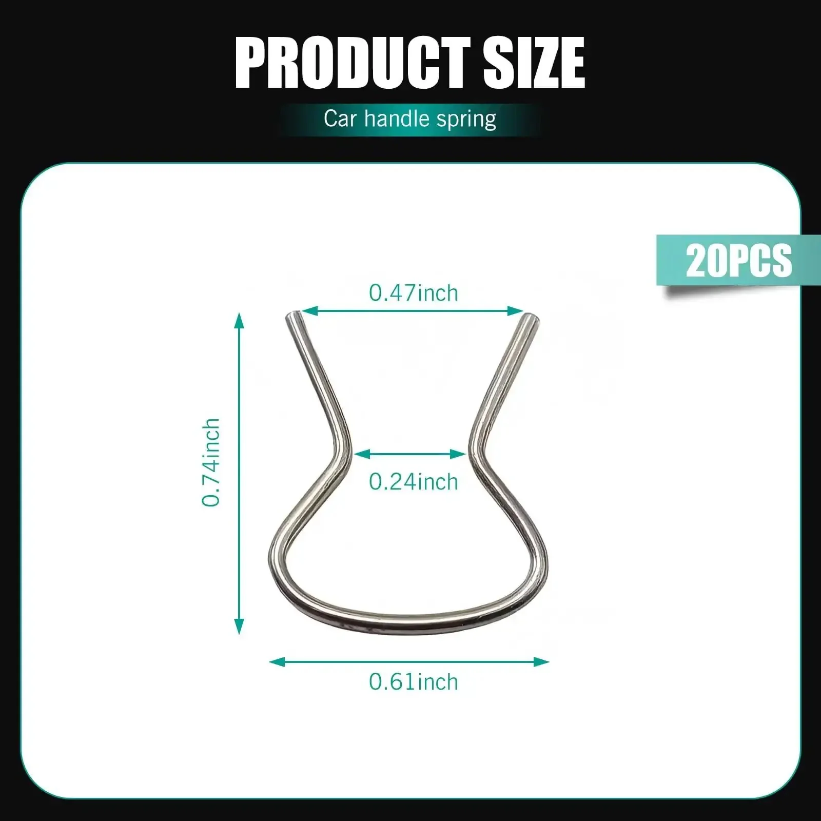 20 Piece Car Window Crank Retainer Clip Set for Most Vehicles, Universal Metal Window Handle Retainer Clips, No-Fuss Easy Install Replacement for Damaged Cranks, Durable Automotive Hardware - Image 7