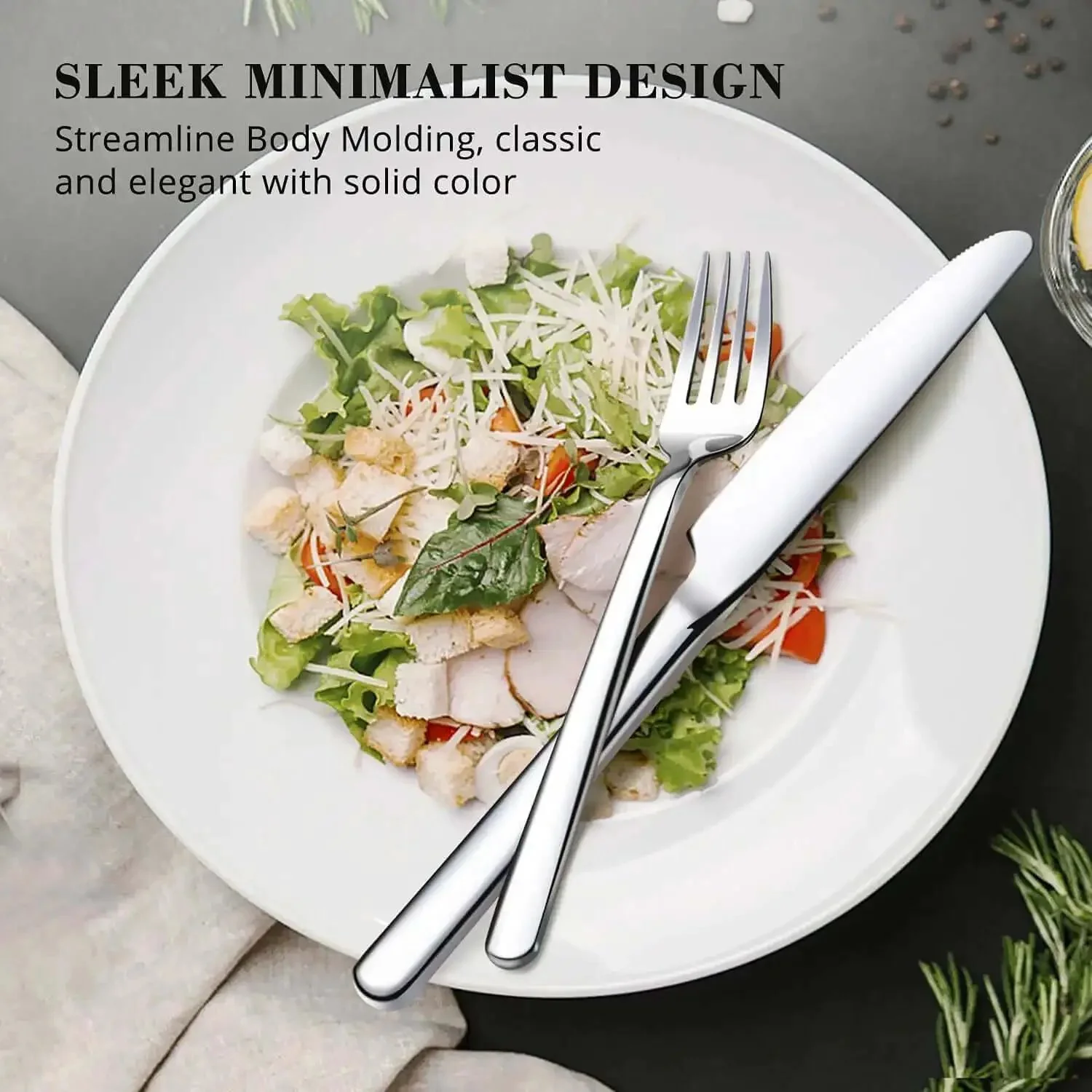 20 Piece Flatware Set For 4 In 18/10 Stainless Steel, Mirror Polished Silverware, Dishwasher Safe, Perfect For Home, Restaurant, Weddings And Parties, Includes Dinner Knives, Dinner Forks, Dinner Spoons, Salad Forks And Teaspoons - Image 5