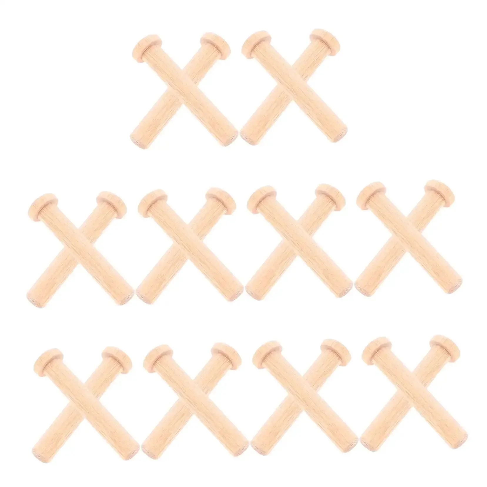 20 Piece Miniature Solid Wood Nails For Crafting And Woodworking T Shaped Round Pegs Perfect For Train Wheel Projects And Tiny Pin Nail Work Great For DIY Projects Model Making And Small Woodworking Jobs