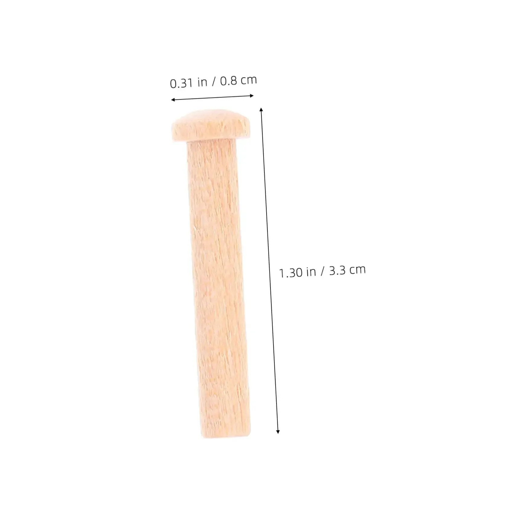 20 Piece Miniature Solid Wood Nails For Crafting And Woodworking T Shaped Round Pegs Perfect For Train Wheel Projects And Tiny Pin Nail Work Great For DIY Projects Model Making And Small Woodworking Jobs - Image 9