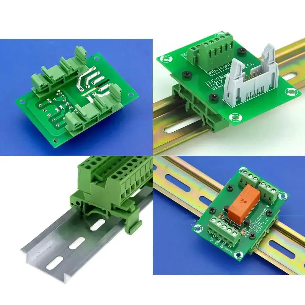 20 Sets Din Rail PCB Mounting Bracket Holder Carrier Clips For C45 Rail Width 35Mm Or 15Mm Easy Install And Detach Panel Mount Ready Durable Din Rail Mounting Brackets For PCB Boards - Image 3