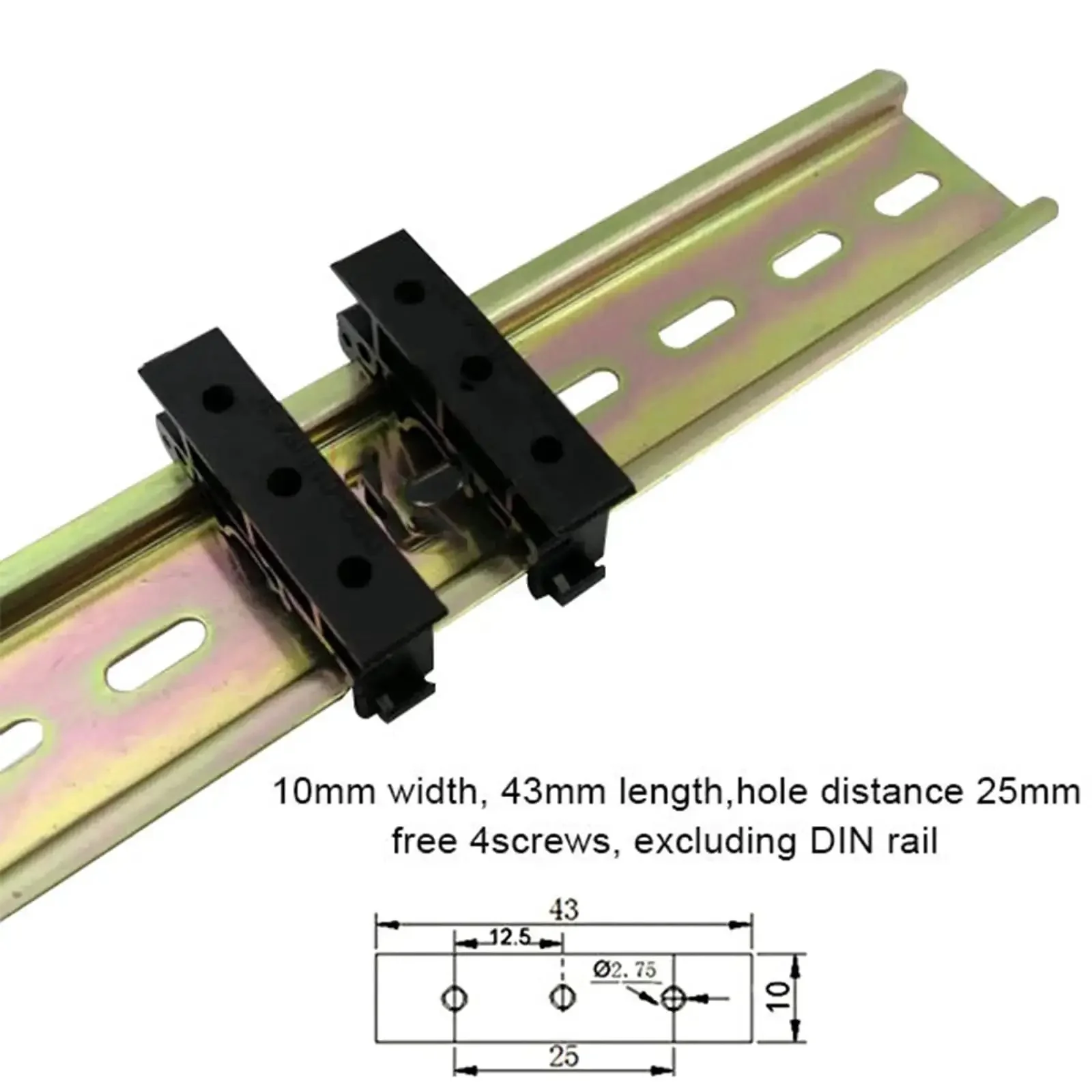 20 Sets Din Rail PCB Mounting Bracket Holder Carrier Clips For C45 Rail Width 35Mm Or 15Mm Easy Install And Detach Panel Mount Ready Durable Din Rail Mounting Brackets For PCB Boards - Image 5