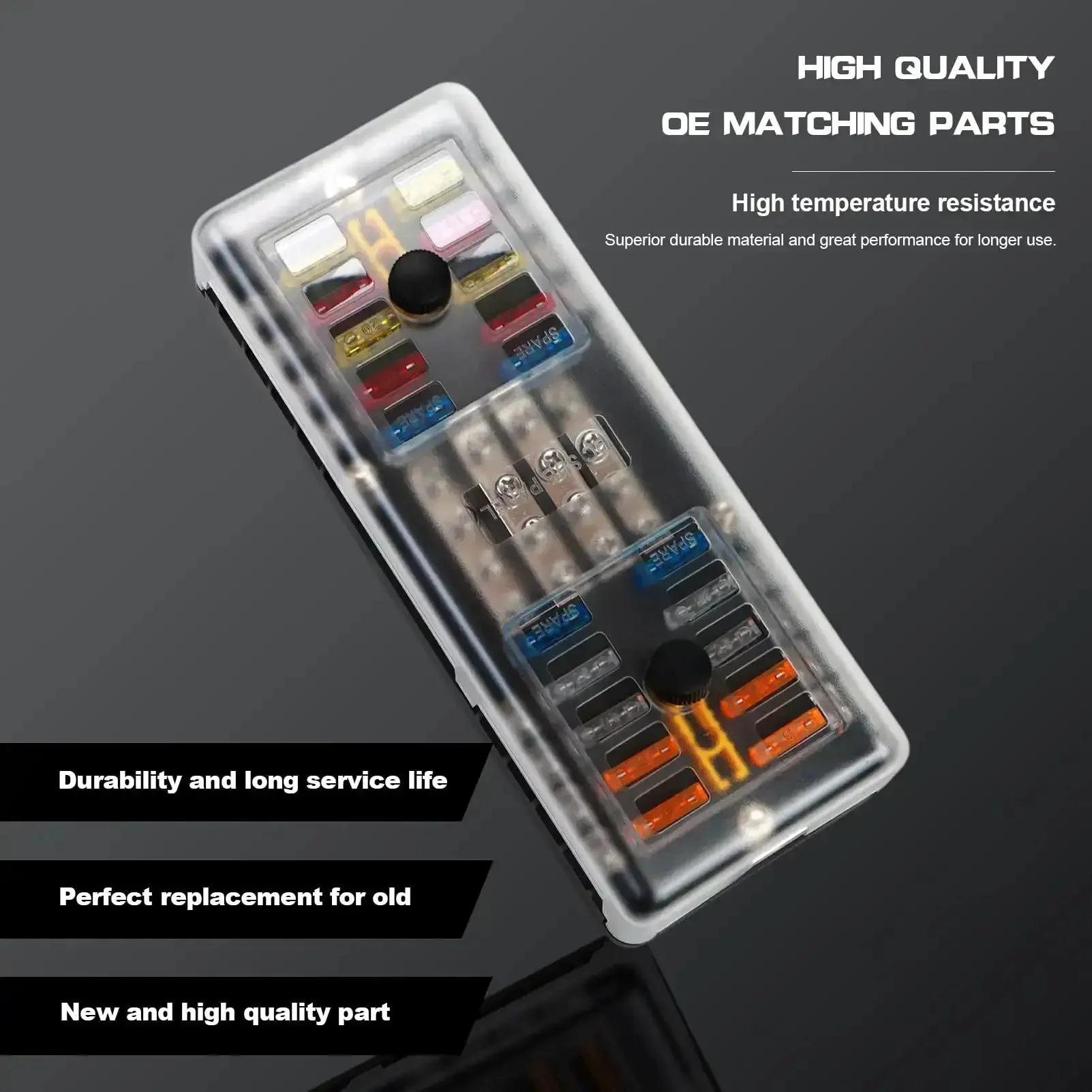 20 Way Blade Fuse Block 16 Circuit Fuse Holder DC Sub Panel With Ground And Cover For SUV Boat Yacht RV Car Marine Truck Trike Vehicle Plug In Ready - Image 4