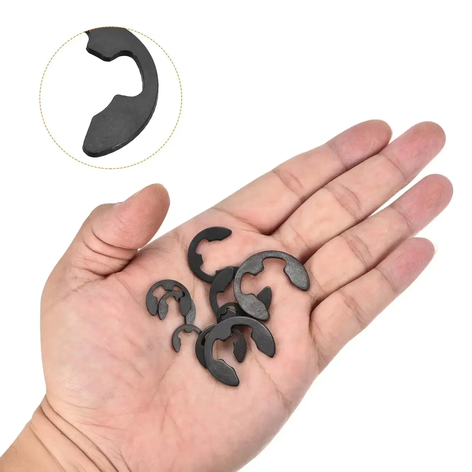 200 Pcs E Clip Circlip External Retaining Rings Kit With Ten Sizes M1 5 To M10 In 65Mn Carbon Steel Snap Rings For Valves Electrical Appliances And Machinery Repairs Pro Grade - Image 4