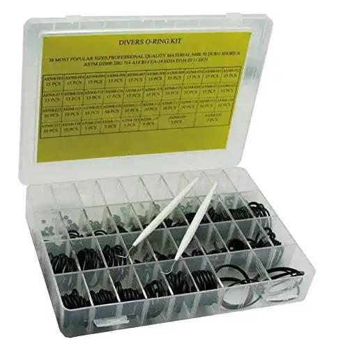 200 Piece O Ring Kit With 3 Assorted Brass Picks For Scuba Gear And Regulator Maintenance Buna Rubber Seals Universal Compatibility Durable Replacements - Image 2