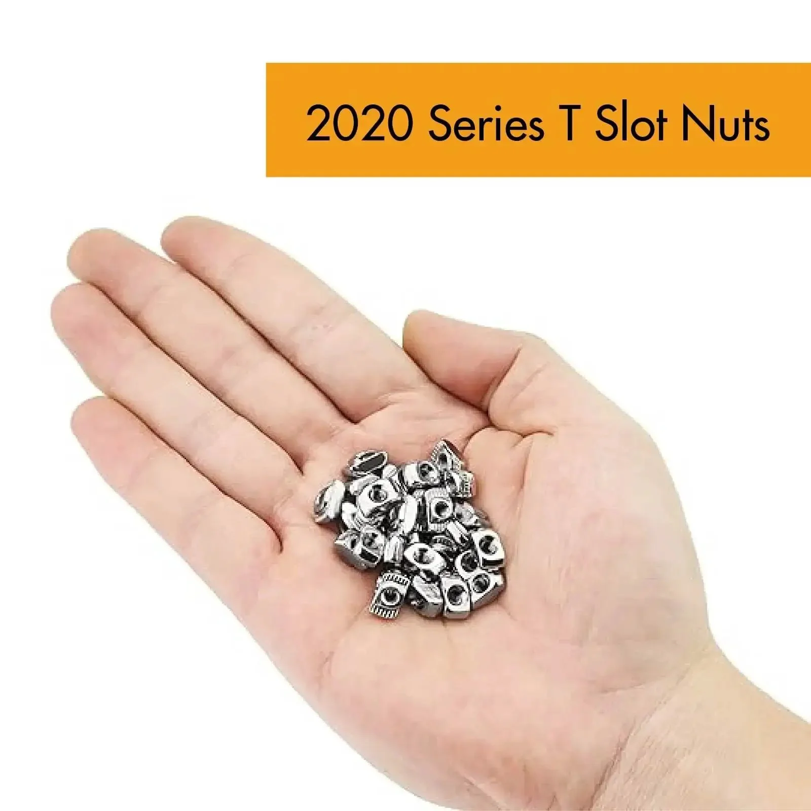 200 Pieces 2020 Series M5 T Nuts Hammer Head Fasteners Nickel Plated Carbon Steel T Slot Nuts For Aluminum Extrusion Hardware Accessories Kit Shop Ready For DIY Friendly Projects And Workshop Use - Image 4