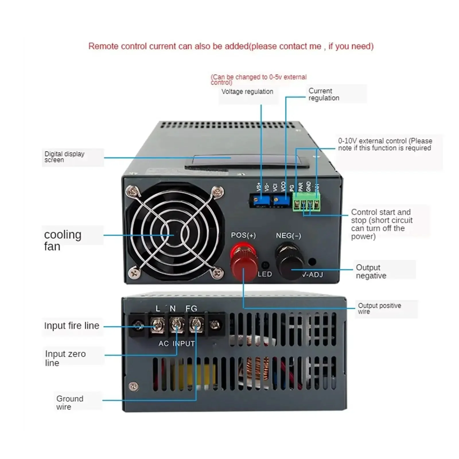 2000W Adjustable CC CV Switching Power Supply With Wide Voltage Range From 12V To 110V 0 To 150A Display Powerhouse Bench Power Supply For Electronics DIY And Workshop - Image 2