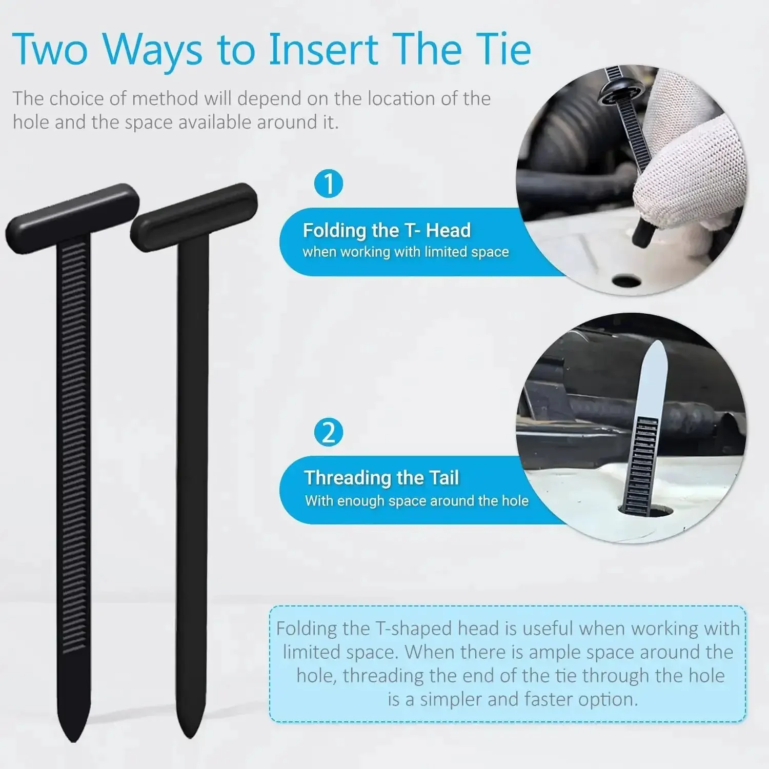 2026 Upgraded Nylon Universal Cable Tie Buckle Heavy Duty Self Locking Zip Ties For Car Repair Home Office Garden And Workshop Multipurpose Fastening Straps Set Of 30 - Image 3