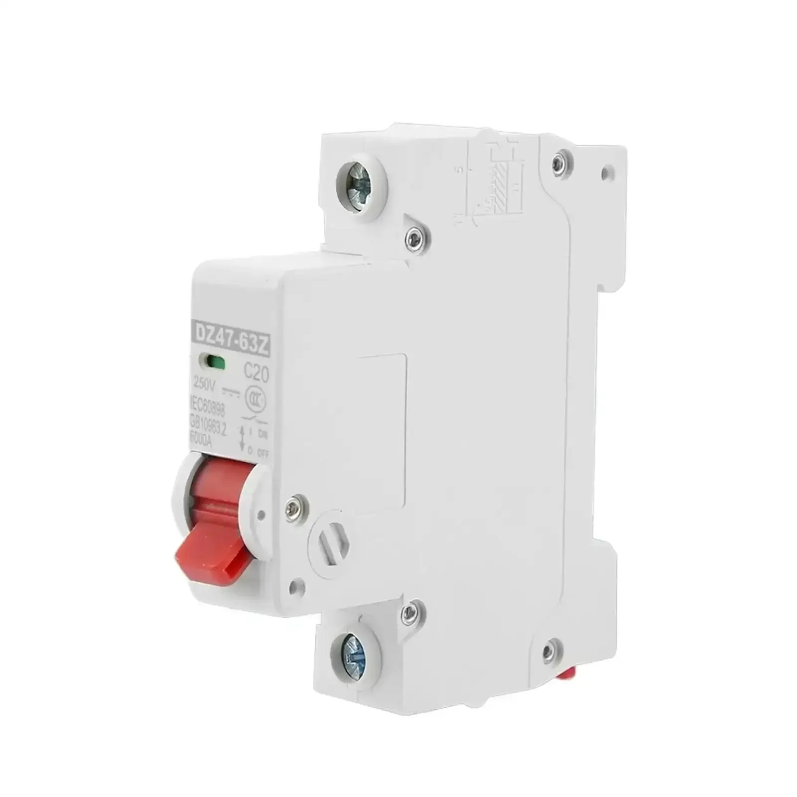 20A DC Miniature Circuit Breaker With Leakage Protection Air Switch Easy Plug And Play Single Pole Unit For DC Systems Safe Overcurrent And Ground Fault Protection Quick Install In Home Or Industrial Panels Built Tough