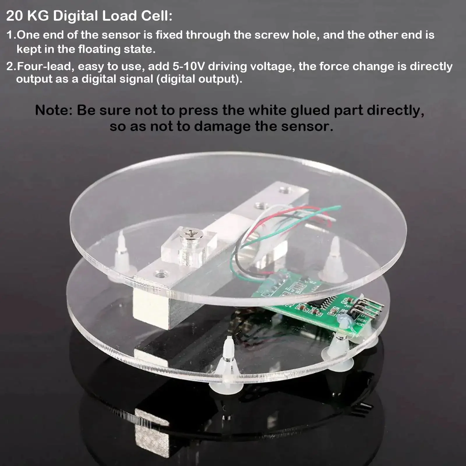 20Kg Digital Load Cell Weight Sensor With HX711 ADC Breakout Module For Arduino And Raspberry Pi Projects, DIY Portable Kitchen Scale Kit, Pro Grade Accuracy And High Precision Weight Measurement For Home Lab And Industrial Hobbyists - Image 6