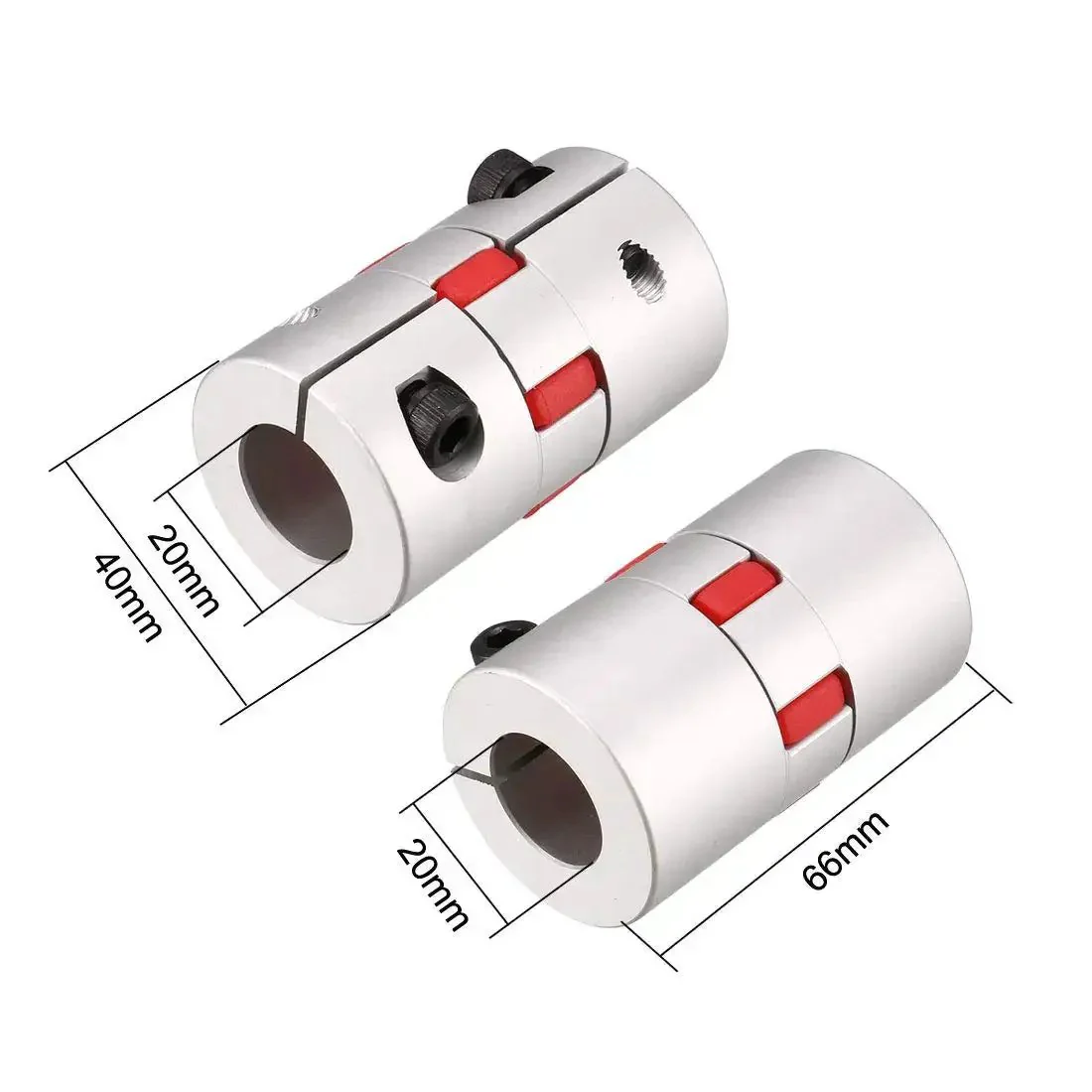 20mm To 20mm Shaft Coupling Flexible Servo Motor Coupler For Motion Control With Vibration Damping And Misalignment Tolerance High Torque Durable Aluminum Alloy - Image 3