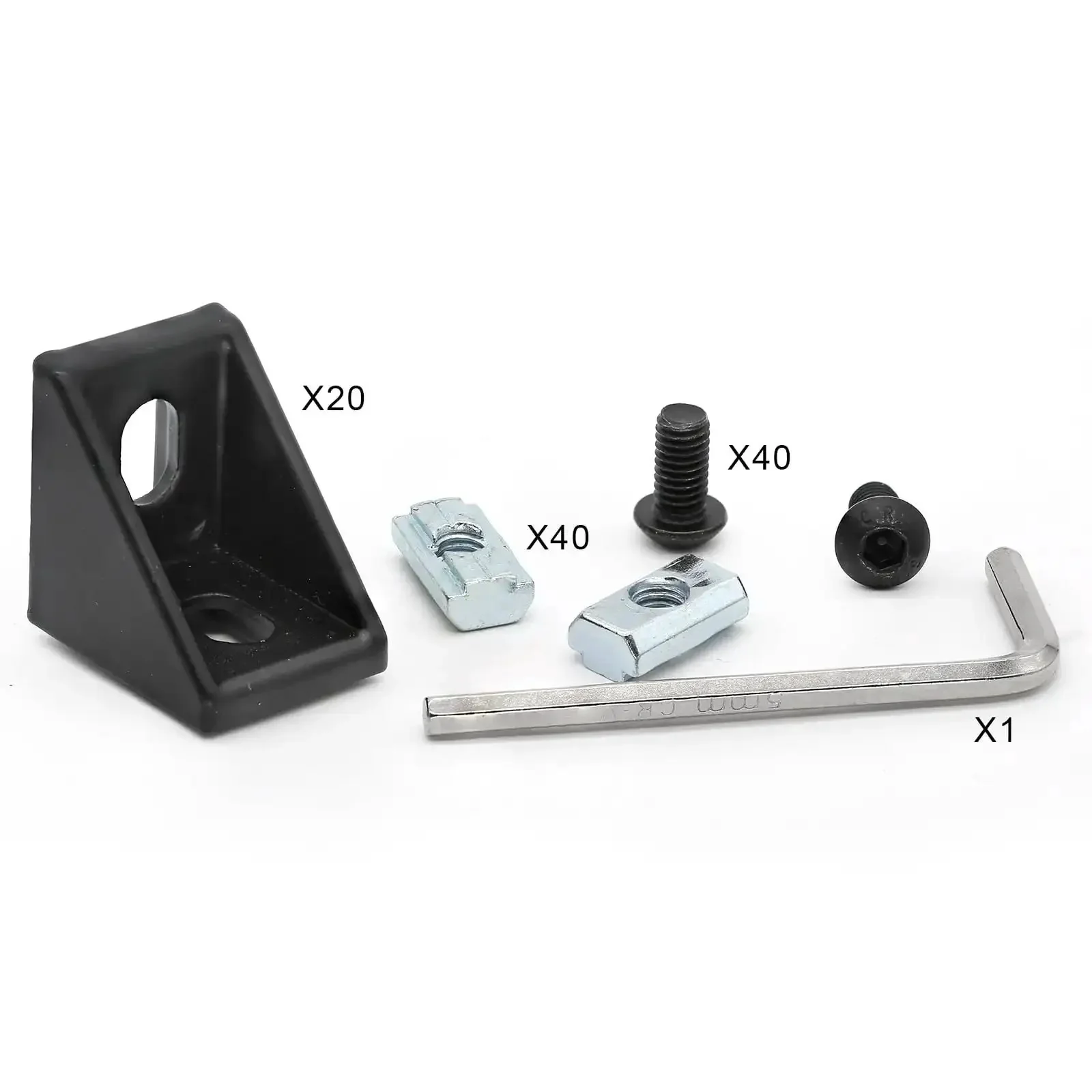 20Pcs 1010 Aluminum Extrusion Corner Brackets With Screws For 1x1 Inch Profile Black Finish Heavy Duty Connector Set For 10 Series Rails And DIY Builds - Image 6