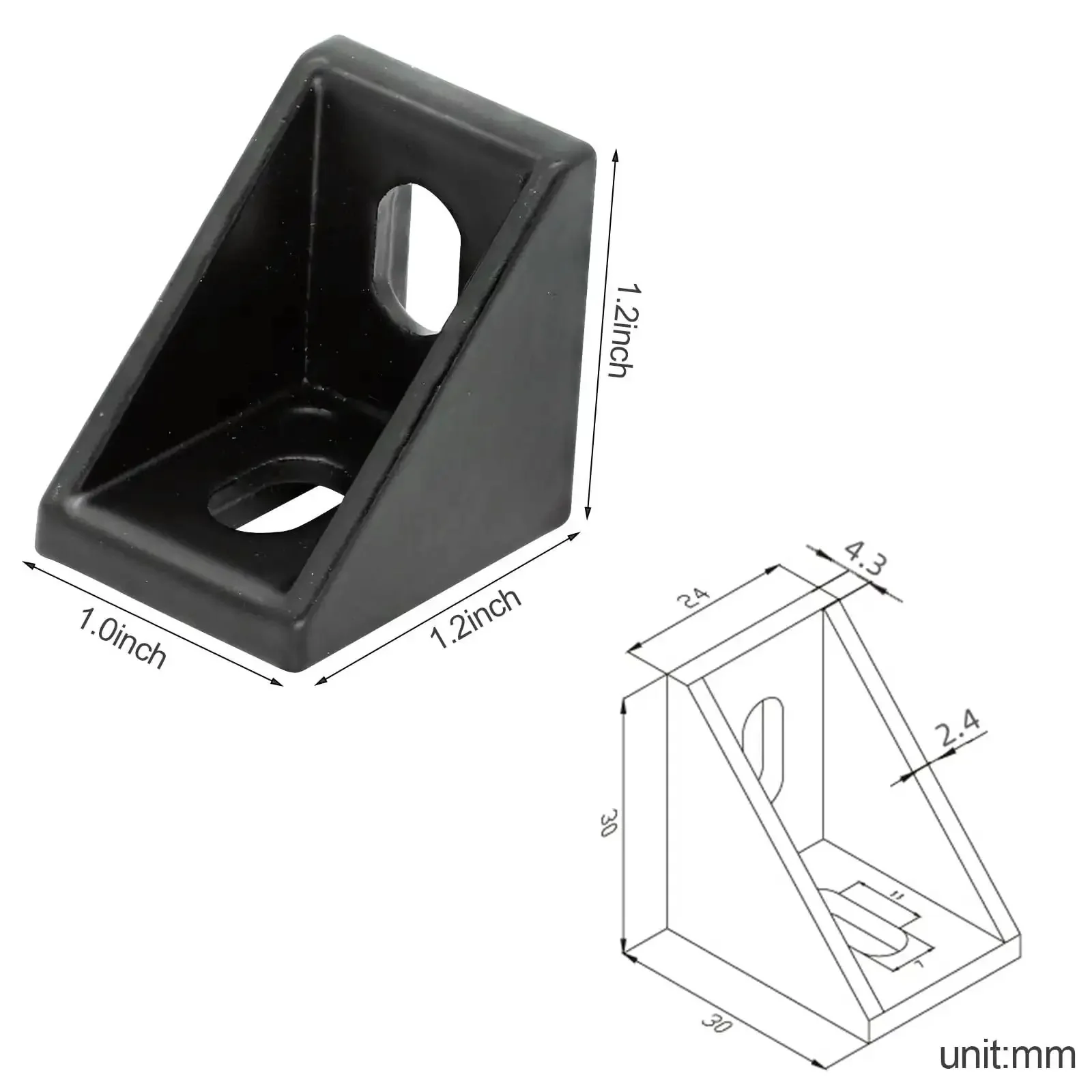 20Pcs 1010 Aluminum Extrusion Corner Brackets With Screws For 1x1 Inch Profile Black Finish Heavy Duty Connector Set For 10 Series Rails And DIY Builds - Image 8