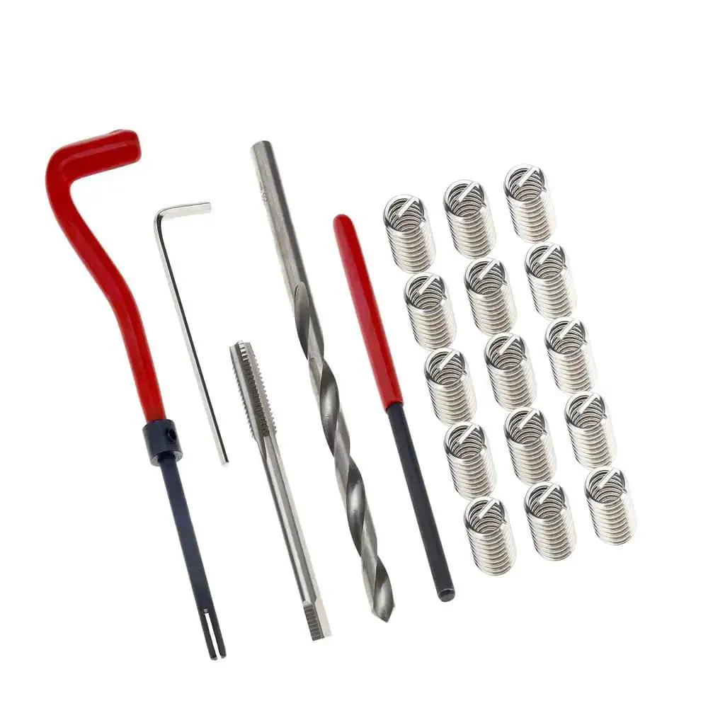 20Pcs Thread Repair Kit M10x1.5mm With Thread Inserts And Helicoil Insertion Tool, Drill, Tap, And Hand Tools For Fixing Stripped Threads On Autos, Machinery, And DIY Projects