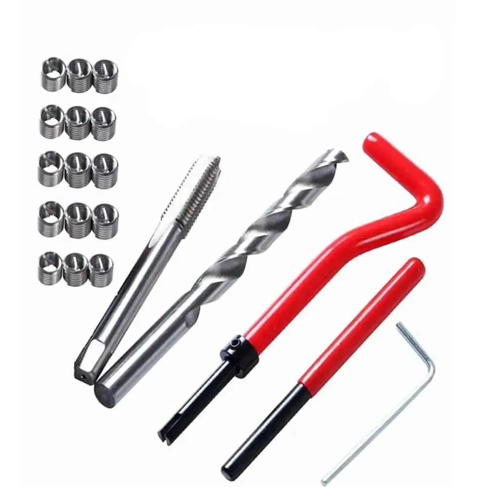 20Pcs Thread Repair Kit M10x1.5mm With Thread Inserts And Helicoil Insertion Tool, Drill, Tap, And Hand Tools For Fixing Stripped Threads On Autos, Machinery, And DIY Projects - Image 2