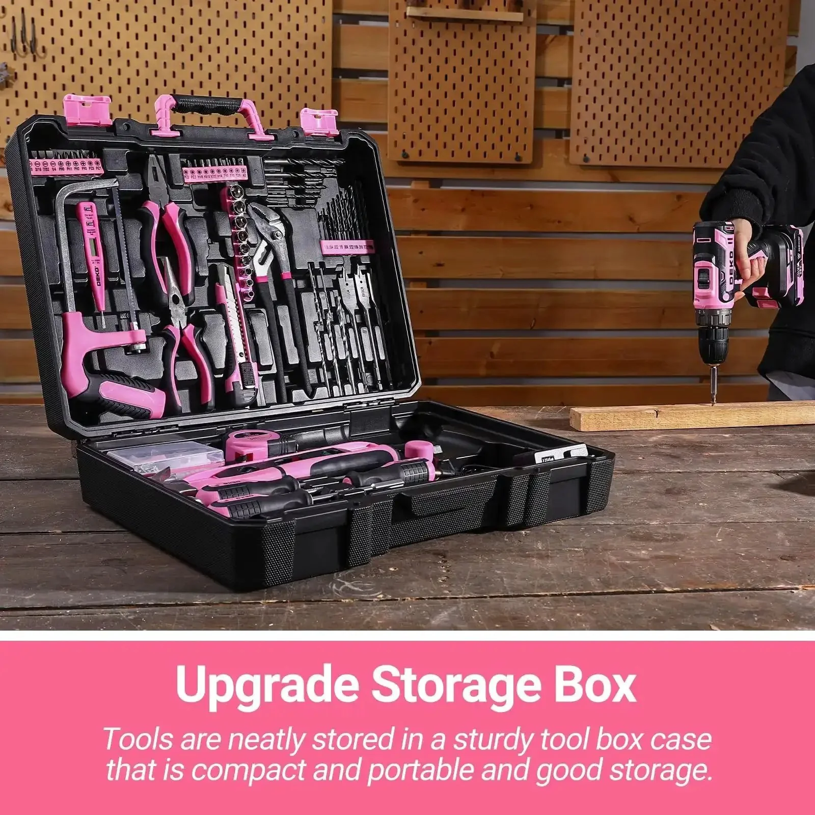 20V Cordless Drill Kit With Driver And Tool Box Battery Included For DIY Projects Home Renovations And Quick Fixes Compact Lightweight Design For Easy Handling In Small Spaces And A Great Starter Set For DIY Pros - Image 3