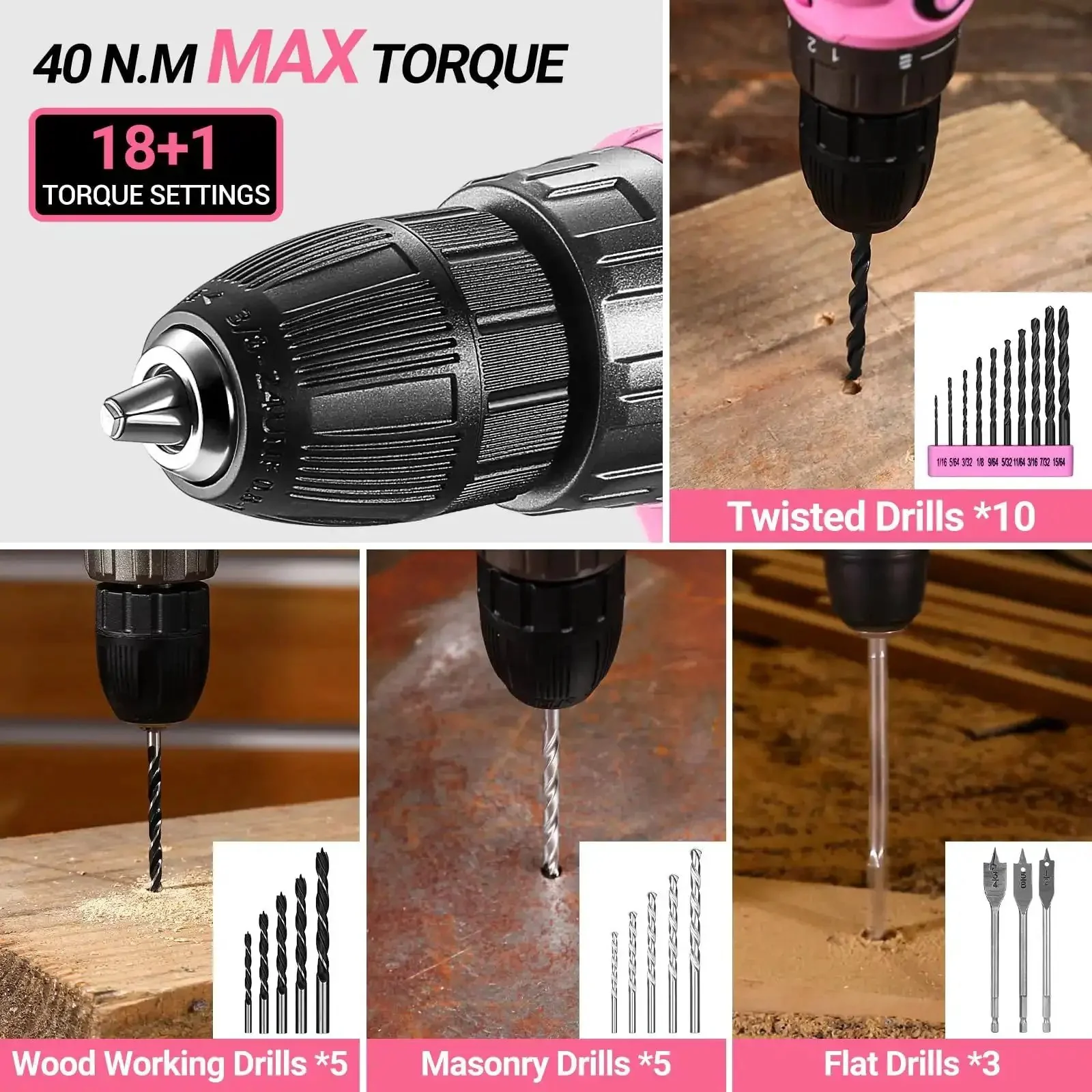 20V Cordless Drill Kit With Driver And Tool Box Battery Included For DIY Projects Home Renovations And Quick Fixes Compact Lightweight Design For Easy Handling In Small Spaces And A Great Starter Set For DIY Pros - Image 4