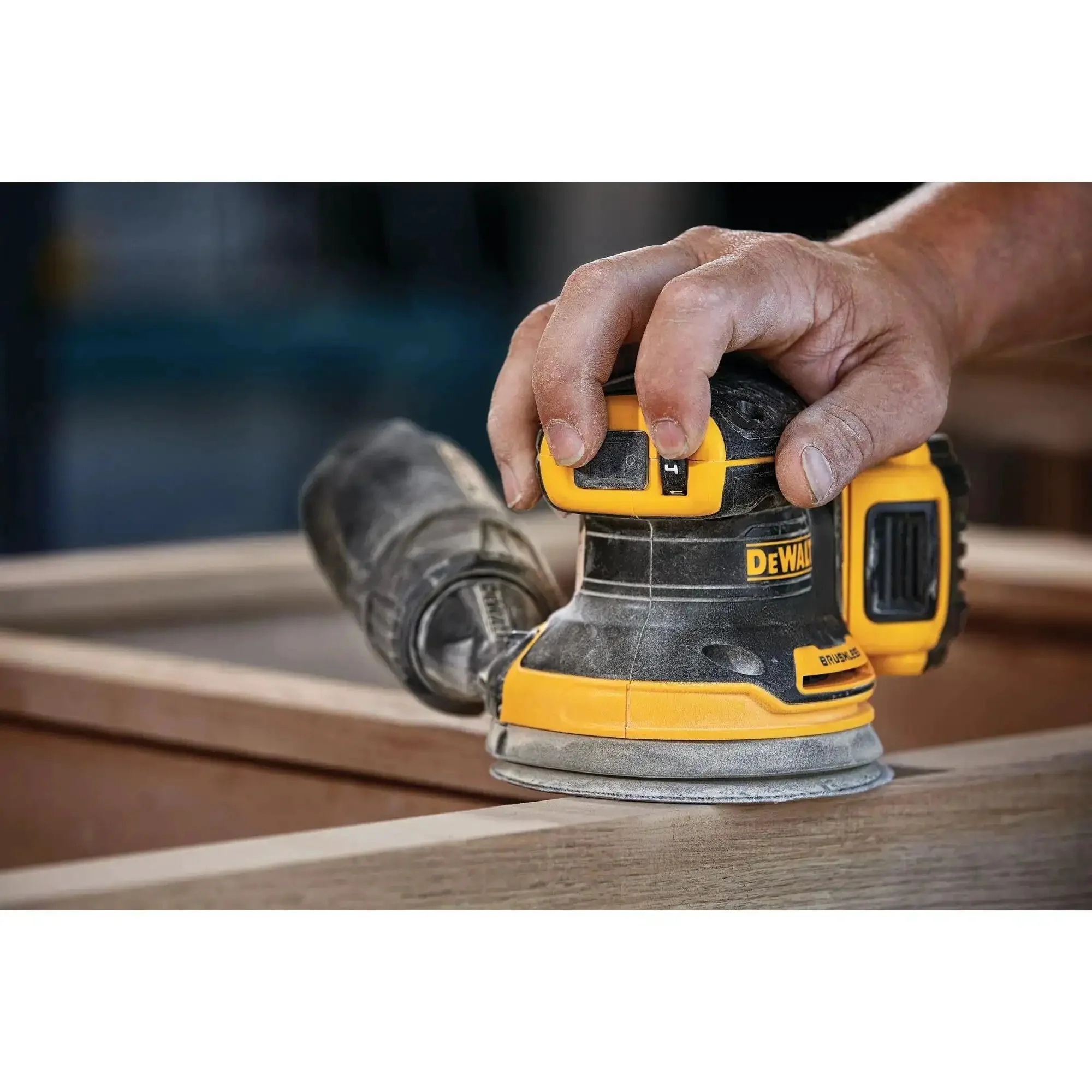 20V Max Brushless Orbital Sander Tool Only With Variable Speed Control 8000 To 12000 OPM Low Profile Body For Close Work Replaceable 8-Hole Hook And Loop Sanding Pad - Image 10