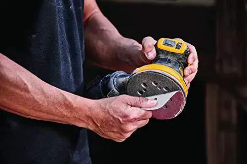 20V Max Brushless Orbital Sander Tool Only With Variable Speed Control 8000 To 12000 OPM Low Profile Body For Close Work Replaceable 8-Hole Hook And Loop Sanding Pad - Image 4