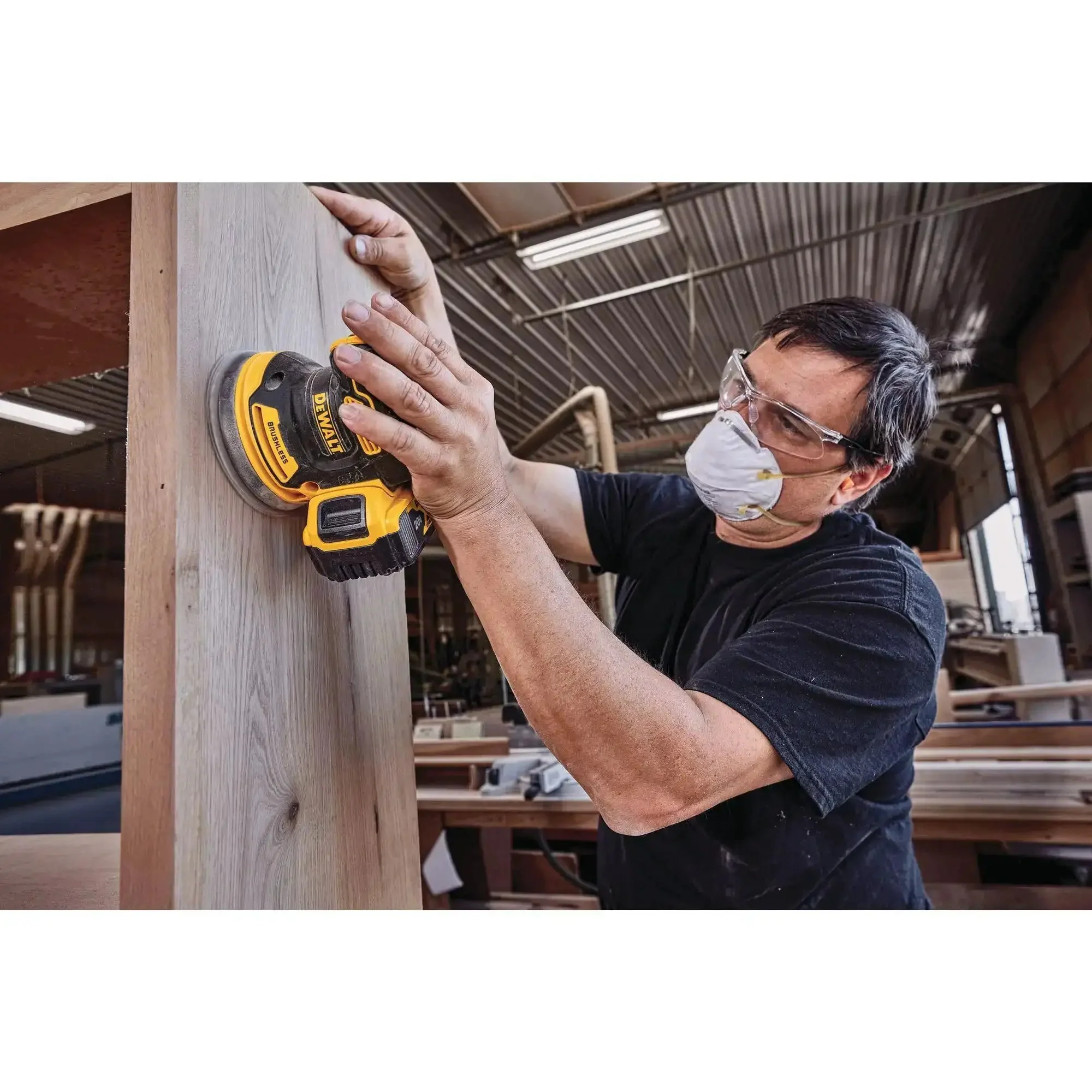 20V Max Brushless Orbital Sander Tool Only With Variable Speed Control 8000 To 12000 OPM Low Profile Body For Close Work Replaceable 8-Hole Hook And Loop Sanding Pad - Image 8