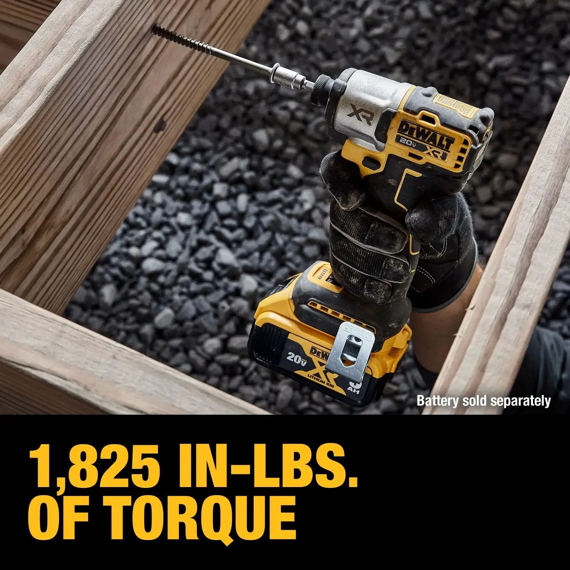 20V Max XR Brushless Impact Driver With One Quarter Inch Hex High Torque 3 Speed LED Work Light Extended Runtime Cordless Tool Only 1825 In Lbs Torque And 3400 RPM - Image 8