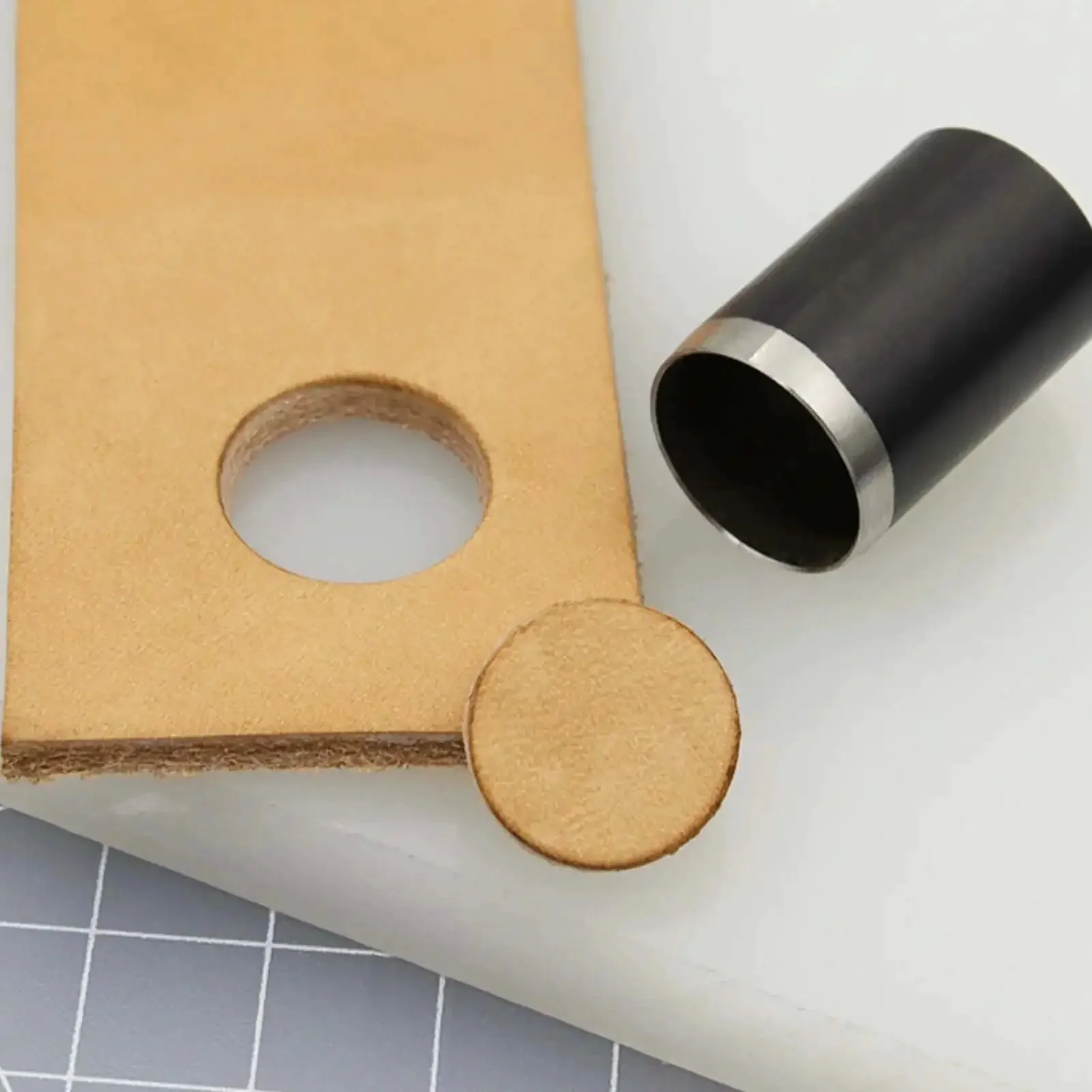 21 Piece Leather Circle Cutter Set Pro Grade Circle Punch Kit 1mm To 55mm With High Carbon Steel Round Cutting Dies For Diy Leather Crafts And Precise Hole Punching - Image 5