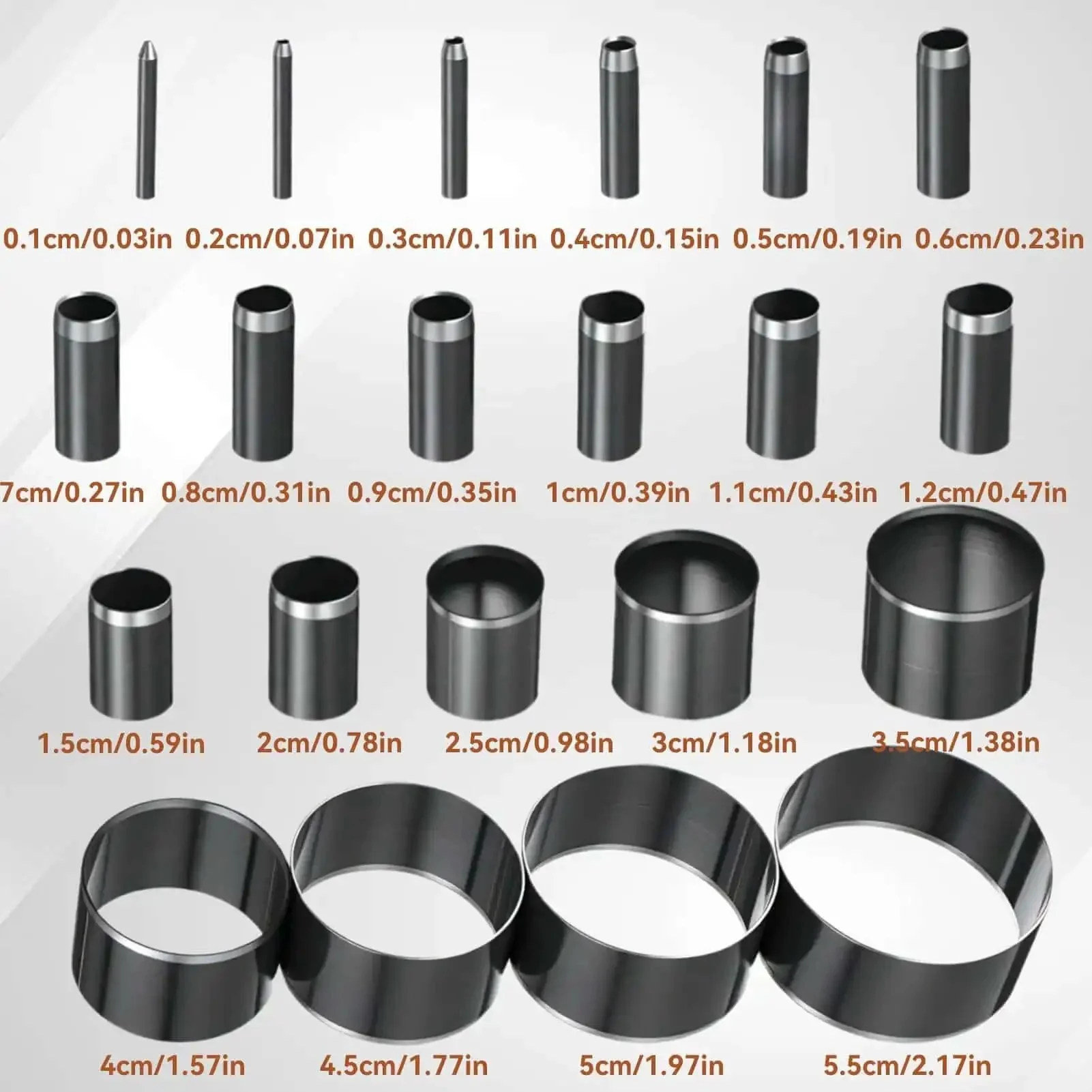21 Piece Leather Circle Cutter Set Pro Grade Circle Punch Kit 1mm To 55mm With High Carbon Steel Round Cutting Dies For Diy Leather Crafts And Precise Hole Punching - Image 6