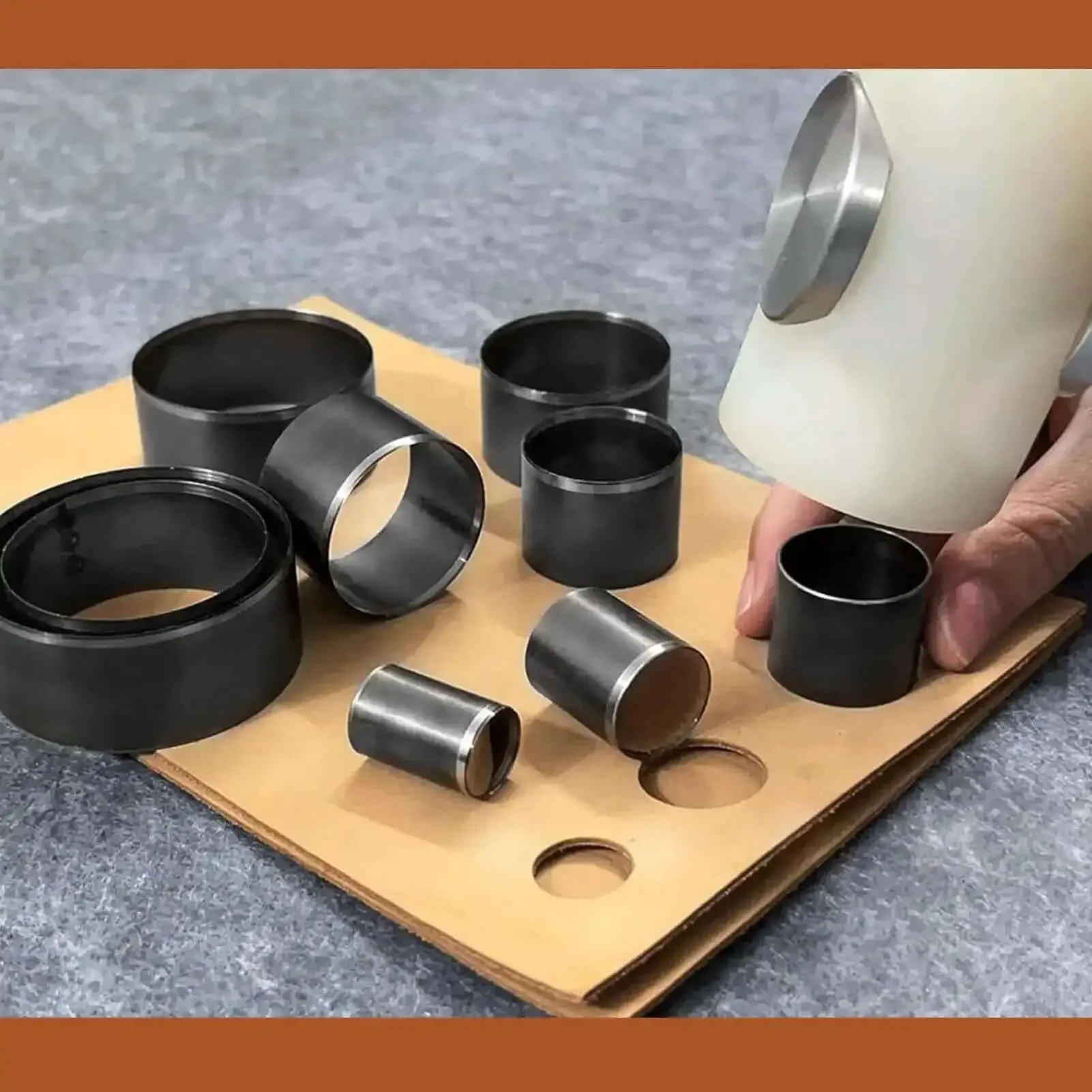 21 Piece Leather Circle Cutter Set Pro Grade Circle Punch Kit 1mm To 55mm With High Carbon Steel Round Cutting Dies For Diy Leather Crafts And Precise Hole Punching - Image 8