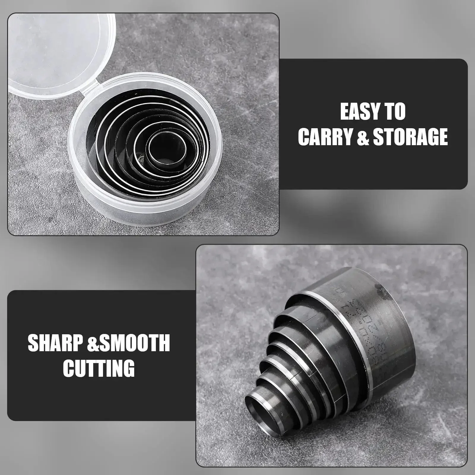 21 Piece Leather Circle Cutter Set With Circle Punches From 1mm To 15mm And 20mm 25mm 30mm 35mm 40mm 45mm 50mm Dies, High Carbon Steel Round Leather Cutting Tools For DIYers And Leatherworking Pros - Image 5