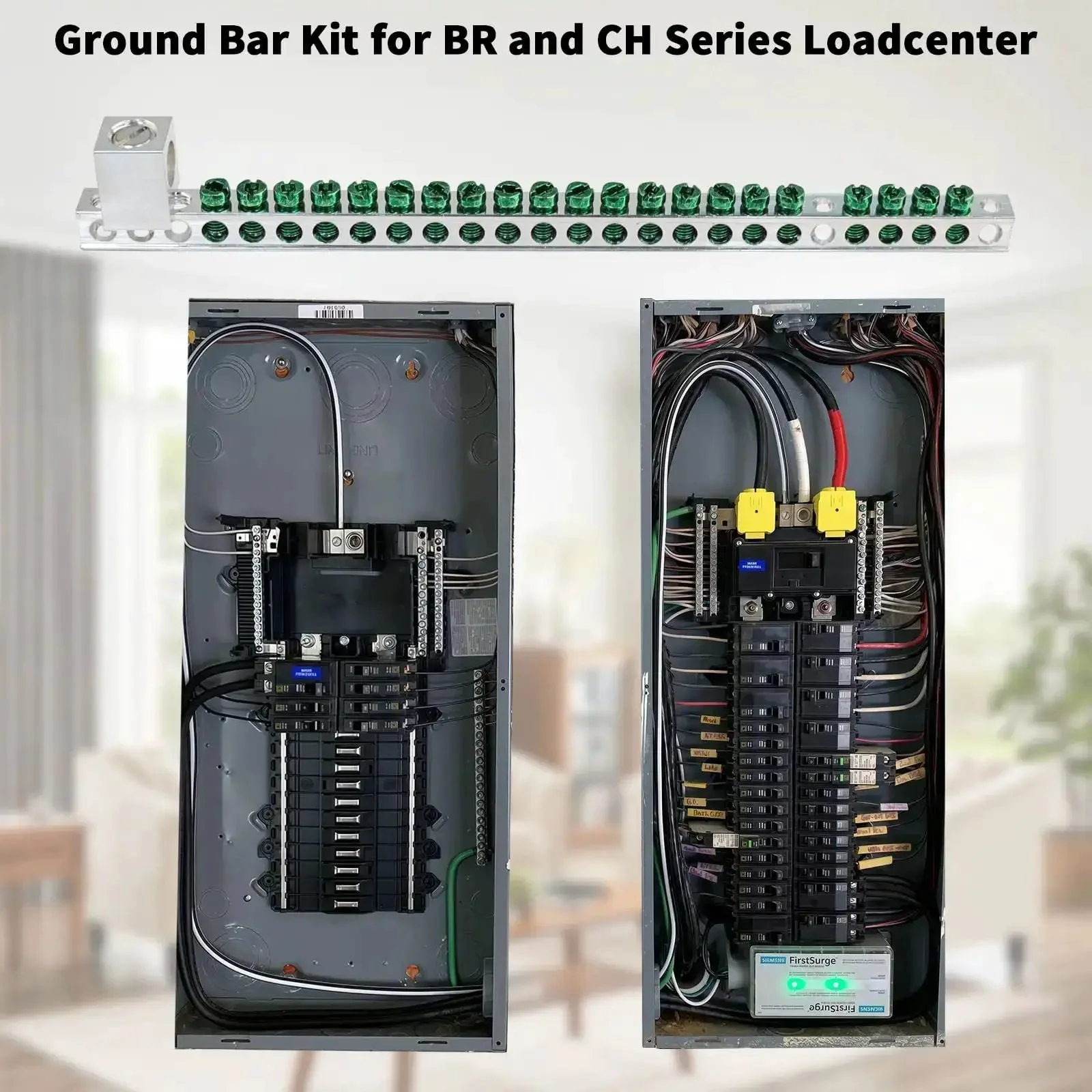 21 Terminal Grounding Bar Kit For BR And CH Series Load Centers Sturdy Ground Bar For Electric Panels Easy Secure Grounding Connection Perfect Fit For Eaton BR CH Electrical Boxes - Image 2