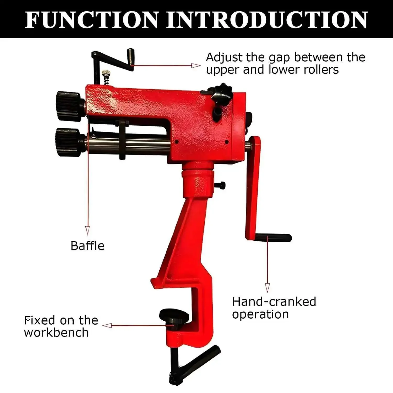 22 Gauge Sheet Metal Rotary Bead Roller With 7 Inch Throat Manual Beading Tool Includes 6 Die Sets For Burring Edging And Elbowing Pro Grade Industrial Steel Bead Forming Machine For Metal Fabrication - Image 6