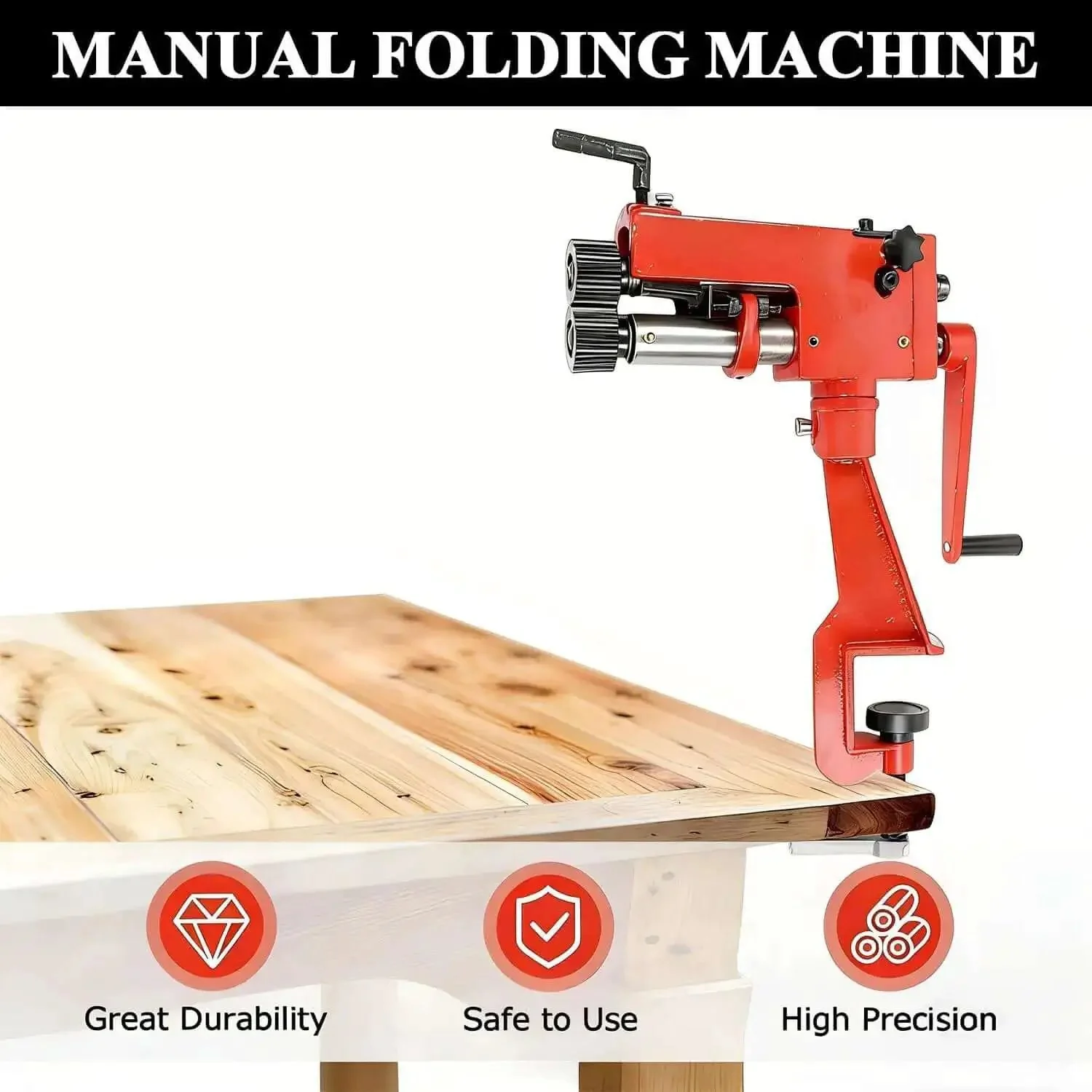 22 Gauge Sheet Metal Rotary Bead Roller With 7 Inch Throat Manual Beading Tool Includes 6 Die Sets For Burring Edging And Elbowing Pro Grade Industrial Steel Bead Forming Machine For Metal Fabrication - Image 8