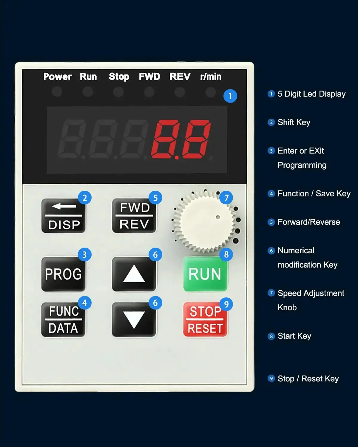 220V VFD Inverter 4KW 6HP 20A Variable Frequency Drive for Spindle Motors Single Phase to Three Phase Converter DIY Friendly CNC Machine Speed Control - Image 6