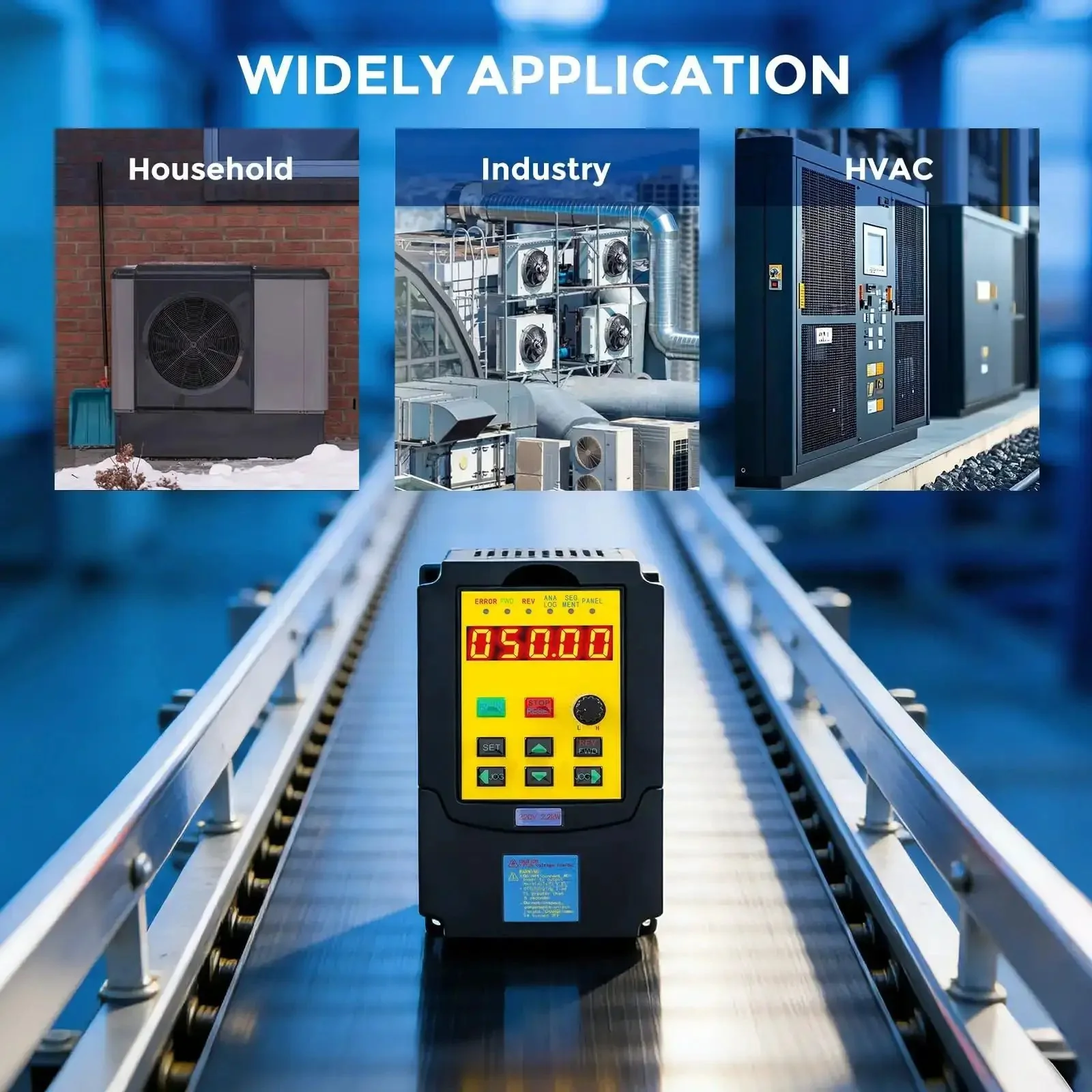 2.2KW 3HP VFD Variable Frequency Drive 220V 10A Input To 3 Phase Output 0 To 400 Hz Soft Start Motor Speed Controller For AC Motors Single To Three Phase Conversion - Image 2