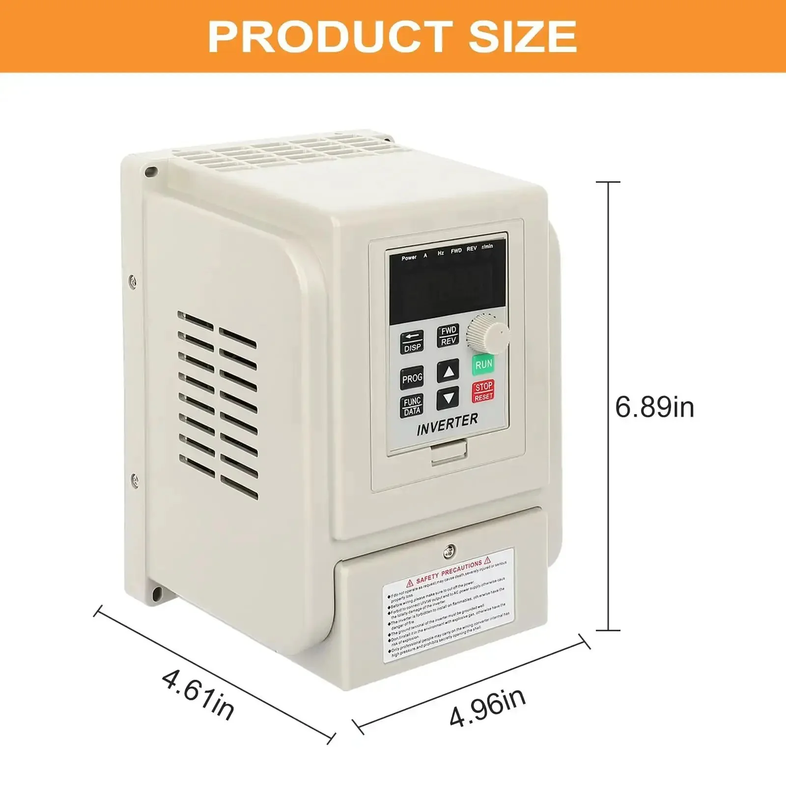 2.2KW VFD Inverter Spindle Motor Speed Controller 220V 50 60 Hz 0-400 Hz Single Phase To Three Phase Frequency Converter With Low EMI And Multi Protection For CNC Machines And DIY Projects - Image 7