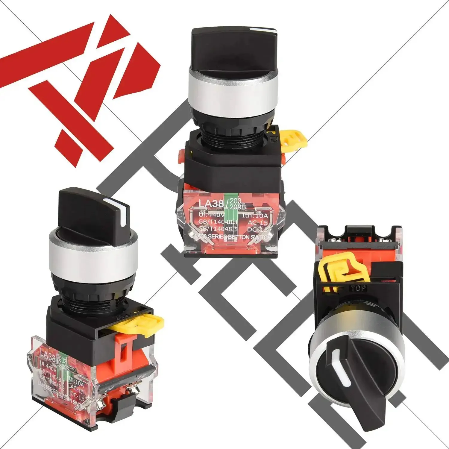 22mm 2 Position Maintained Selector Switch 10A 440V Pack Of 2 Plastic Body Aluminum Head With 4 Terminals For Control Panels Easy Mount And Durable Build - Image 7