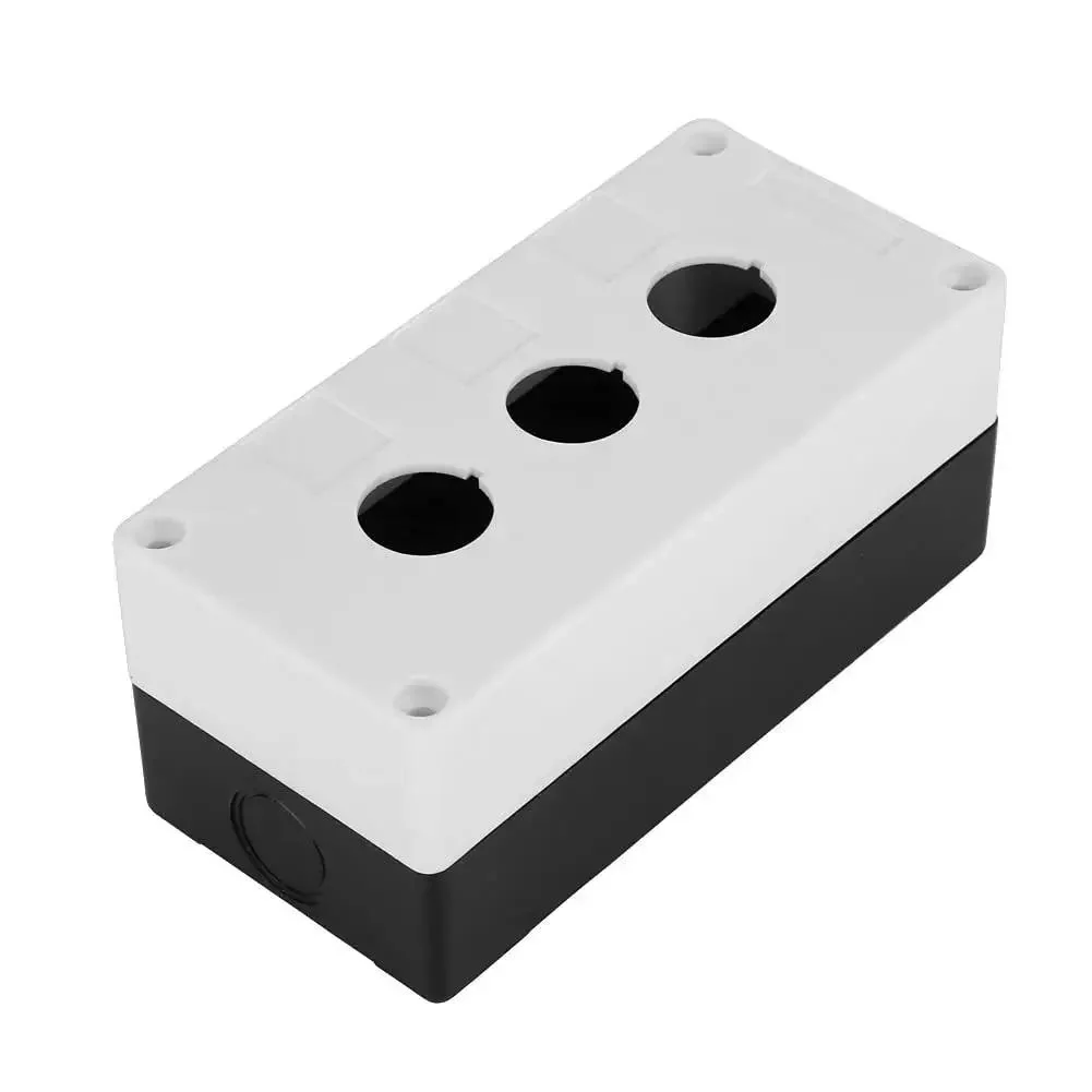 22mm Push Button Switch Box Panel Enclosure With Sealing Rubber Strip For Field Automotive Control White Built Tough And Weatherproof For Rugged Environments