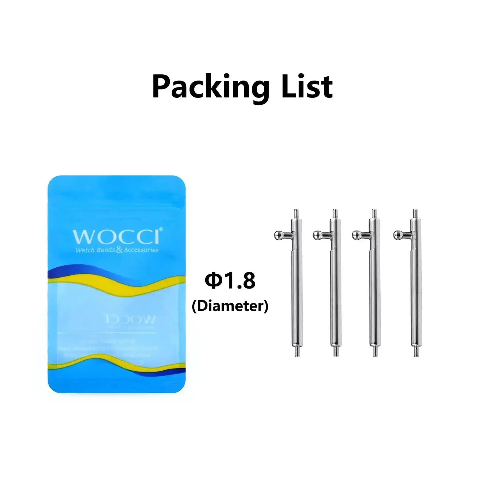 22Mm Quick Release Watch Band Spring Bars Pins Stainless Steel 316L Double Flange For Easy Install Durable Replacement Parts For Traditional Watches And Smart Watches With Standard Lug Width - Image 2
