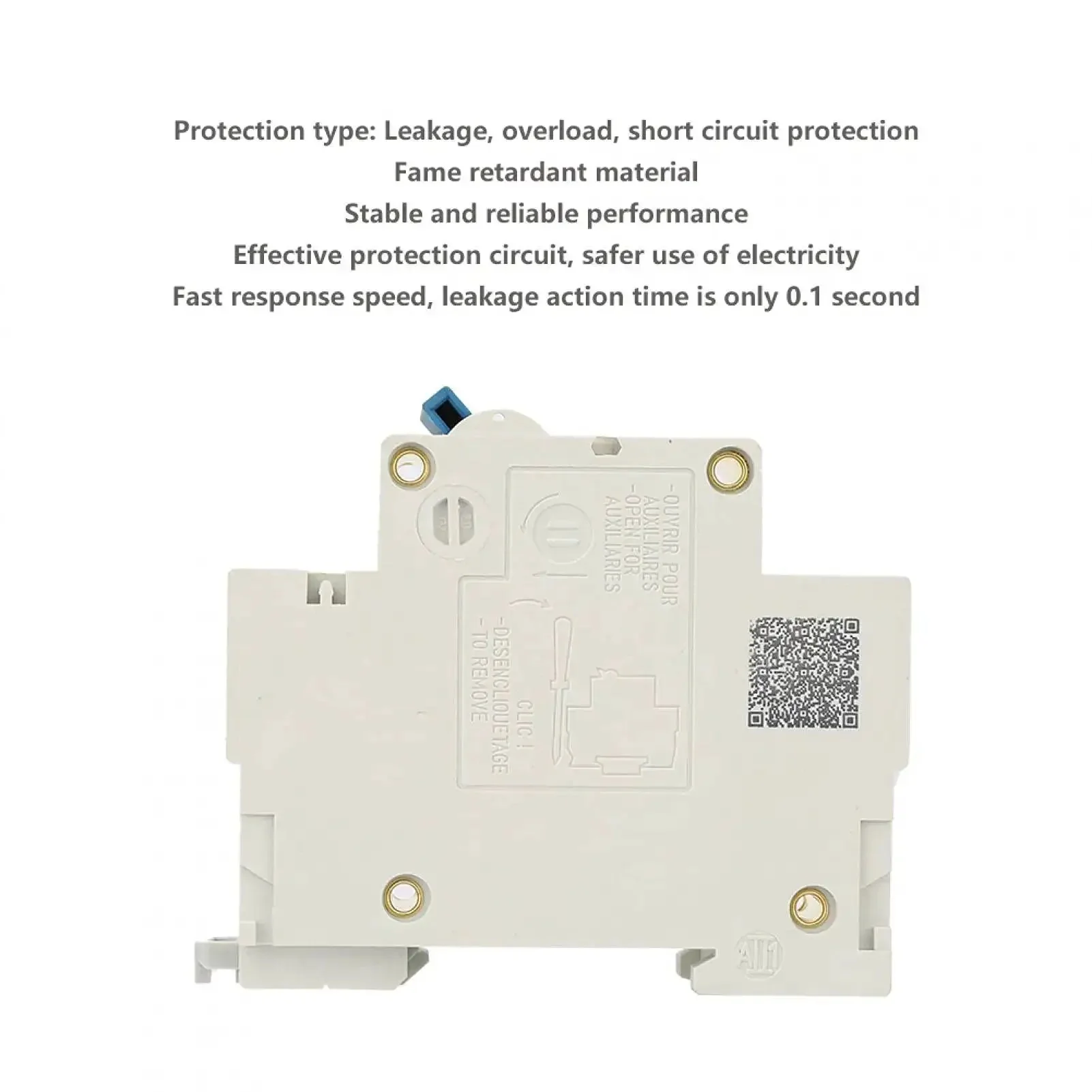 230V 80A 100A 125A Air Circuit Breaker DZ47-125 1P Miniature Circuit Breaker Quick Response For Home, Workshop And Rural Wiring Heavy Duty Pro Grade Electrical Panel Breaker Box - Image 8