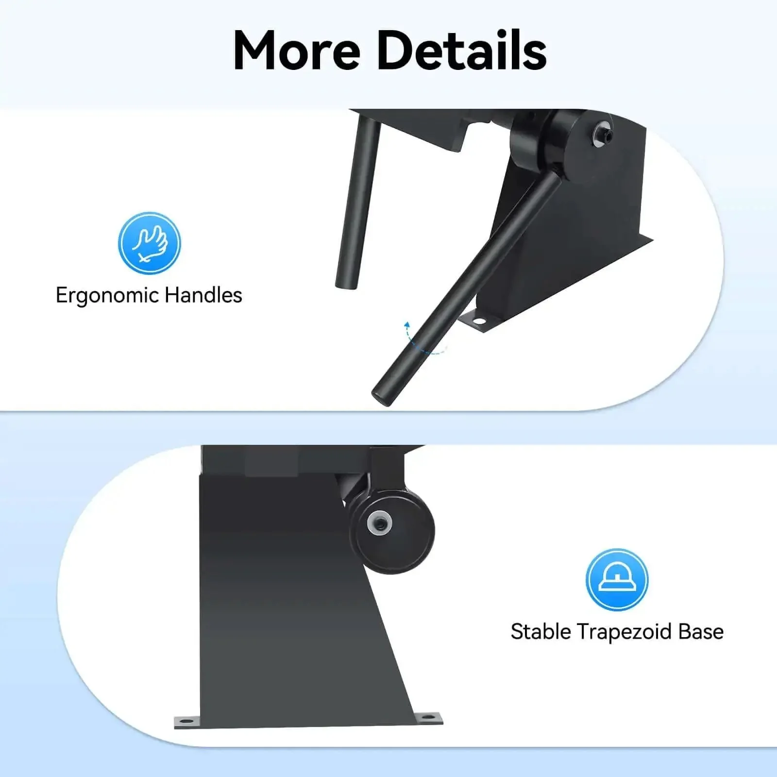 24 Inch Sheet Metal Bender 0 To 135 Degree Hand Brake Precision Pan And Box Metal Brake With Five Removable Fingers Portable Metal Bending Tool For Home Shop And Pro Builds - Image 3