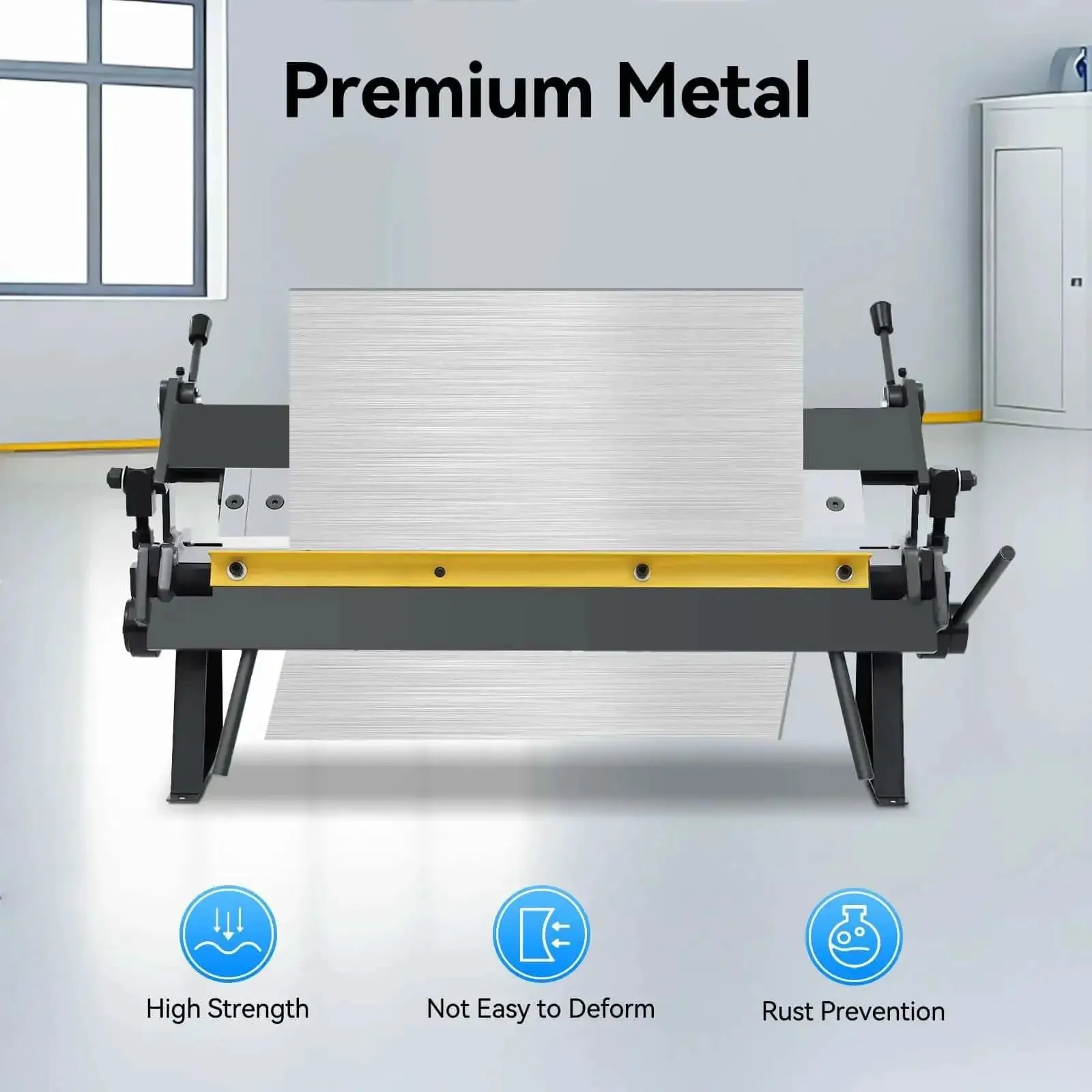 24 Inch Sheet Metal Brake With Movable Fingers 2 3 4 Inch Removable Fingers 0-135 Degrees Adjustable Box And Pan Bender For 20 Gauge Mild Steel Heavy Duty Metal Bender For Home Shop And Pros - Image 4