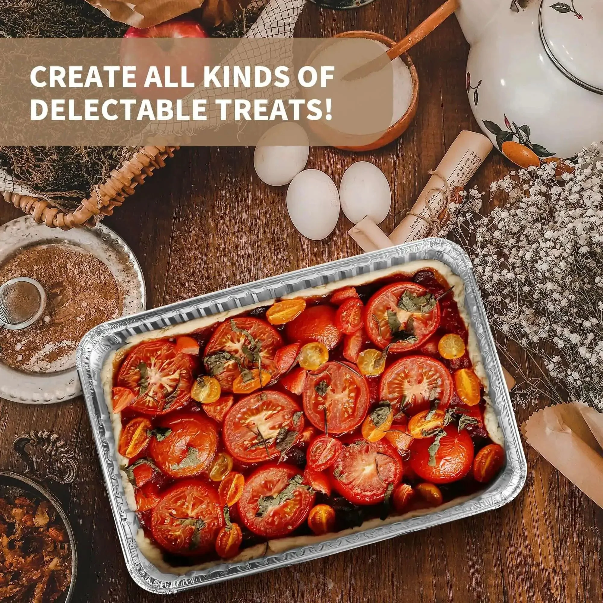 24 Pack Aluminum Disposable Cookie Sheets 16 By 11 Inch For Baking And Roasting Grilling Pans Nonstick Oven Safe Tin Foil Trays Great For Cakes Brownies And Roasts - Image 3