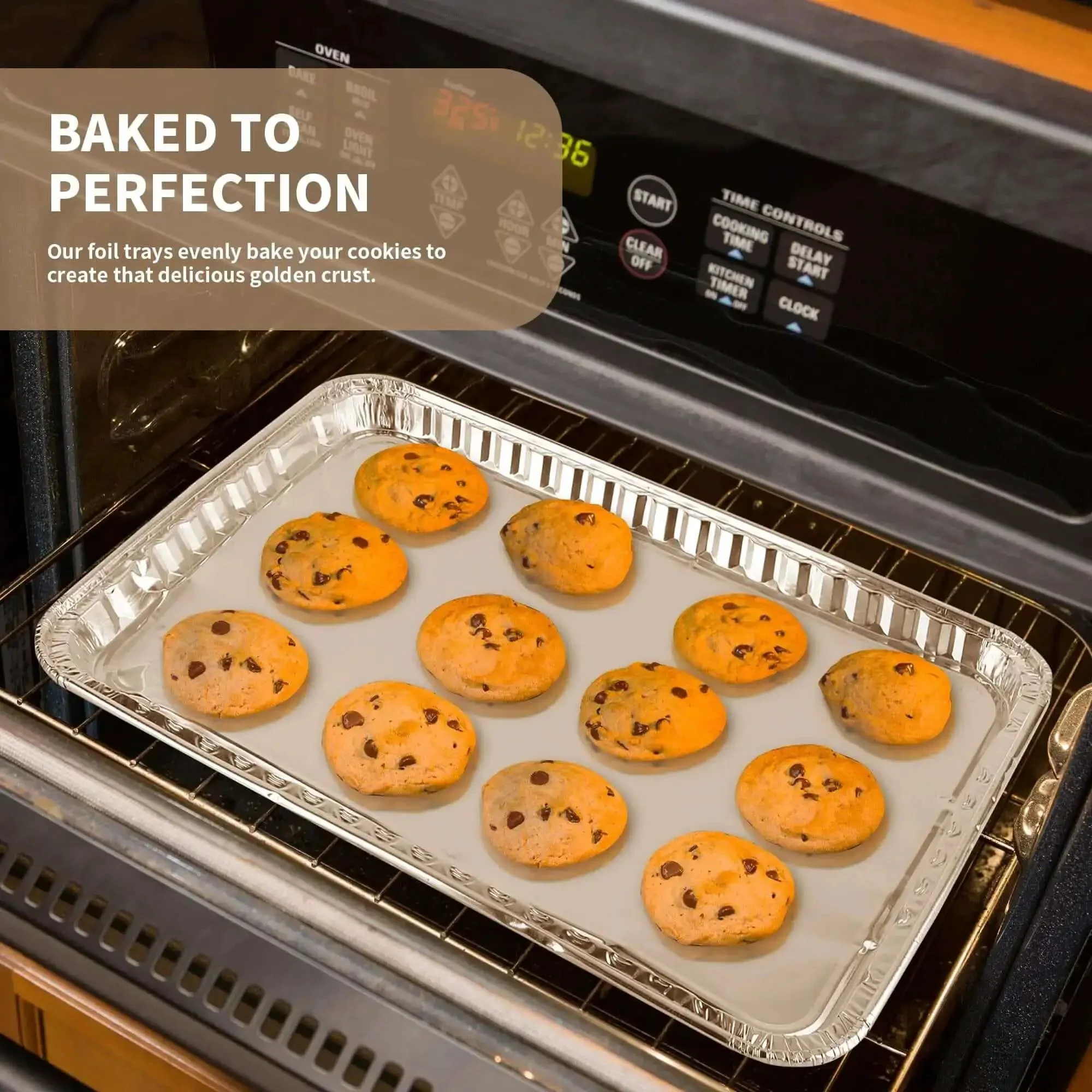 24 Pack Aluminum Disposable Cookie Sheets 16 By 11 Inch For Baking And Roasting Grilling Pans Nonstick Oven Safe Tin Foil Trays Great For Cakes Brownies And Roasts - Image 6