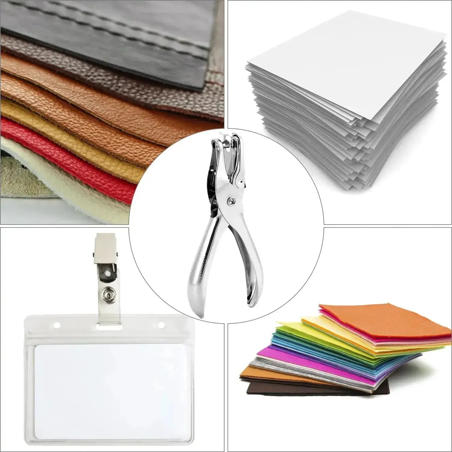 24 Pack One Quarter Inch Single Hole Puncher Set With 5 Sheet Capacity, Metal Construction, Built In Confetti Storage, Perfect For DIY Greeting Cards, Scrapbooks, Notebooks And Office Projects - Image 2