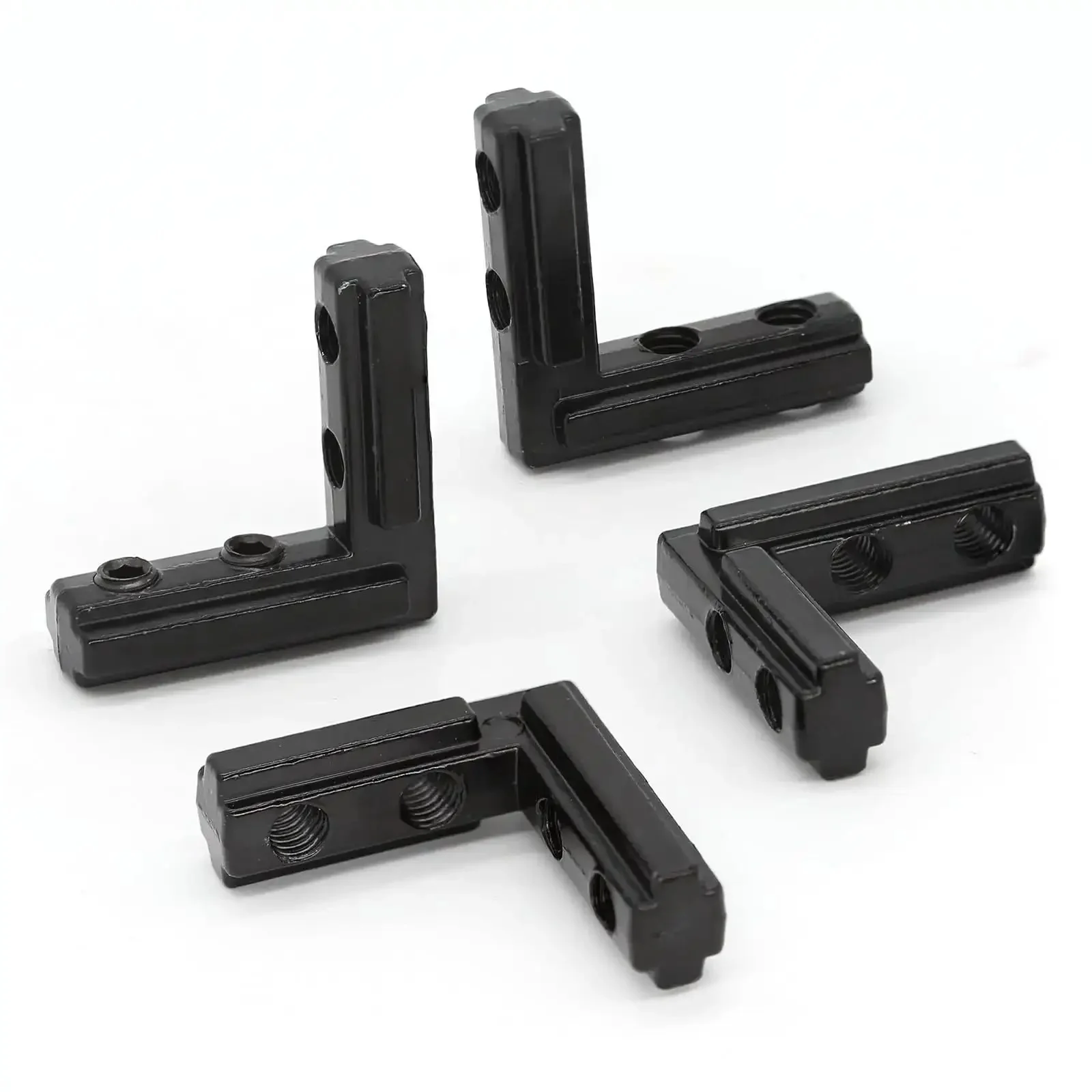 24 Pcs 1010 Series Inner Aluminum Extrusion Connectors With Screws L Brackets L Shape Inner Corner Joint Brackets For 1x1 Inch Aluminum Extrusion Profile Black Built Tough And Ready - Image 4