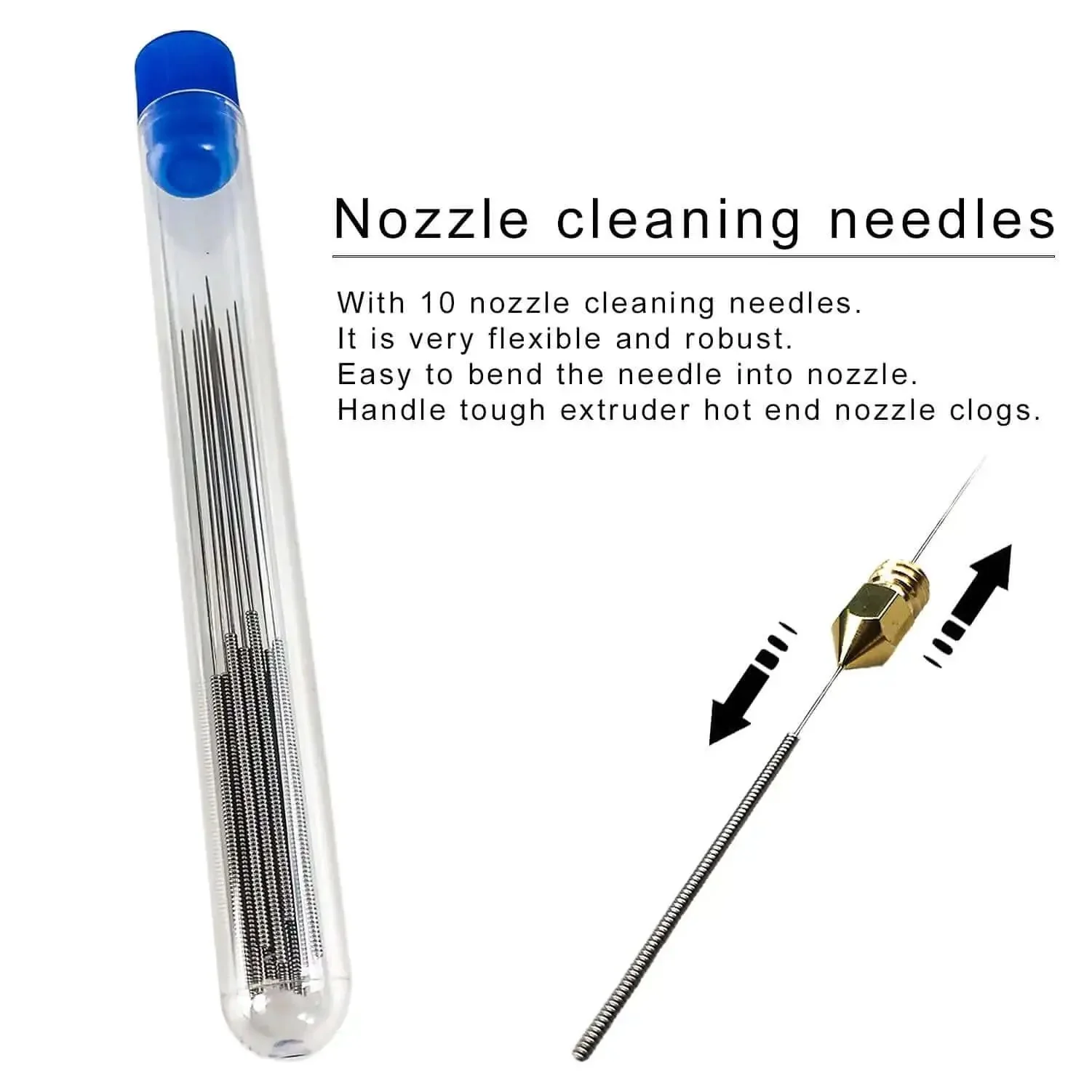 24 Piece Brass MK8 3D Printer Nozzle Set For Makers Pro Grade With 0.2mm 0.4mm 0.6mm 0.8mm 1.0mm Nozzles, DIY Tools And Metal Storage Box, Ready To Print, Compatible With CR 10 Ender 3 Series And More - Image 7